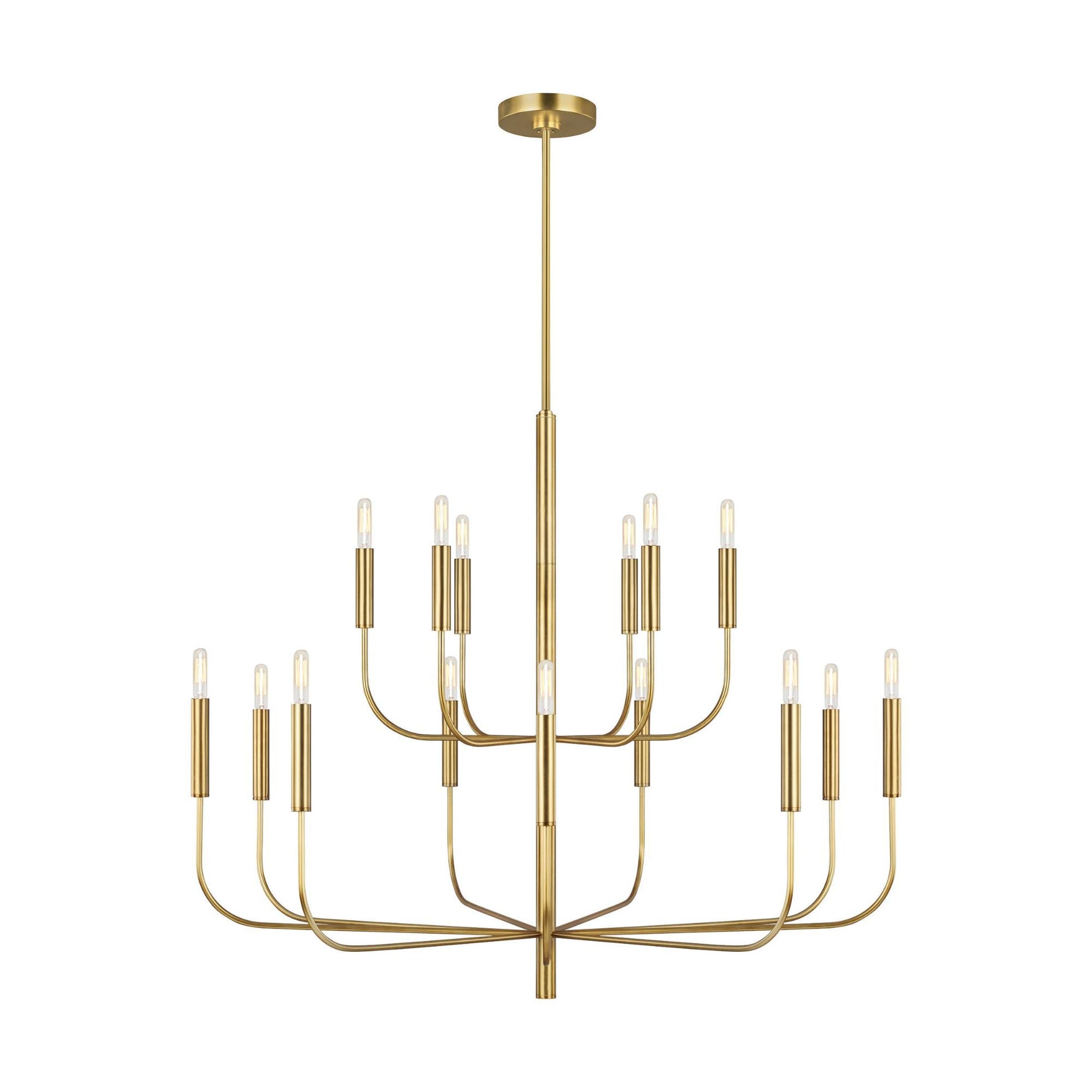 Ellen DeGeneres Brianna Large Two-Tier Chandelier in Burnished Brass