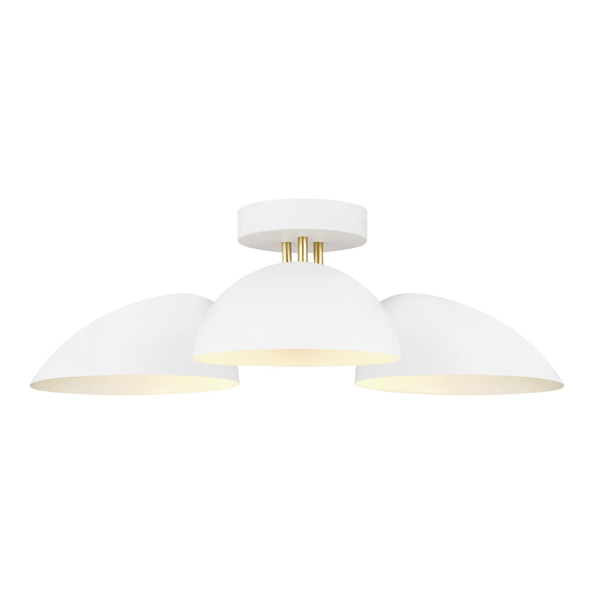 Ellen DeGeneres Jane Semi-Flush Mount in Matte White
