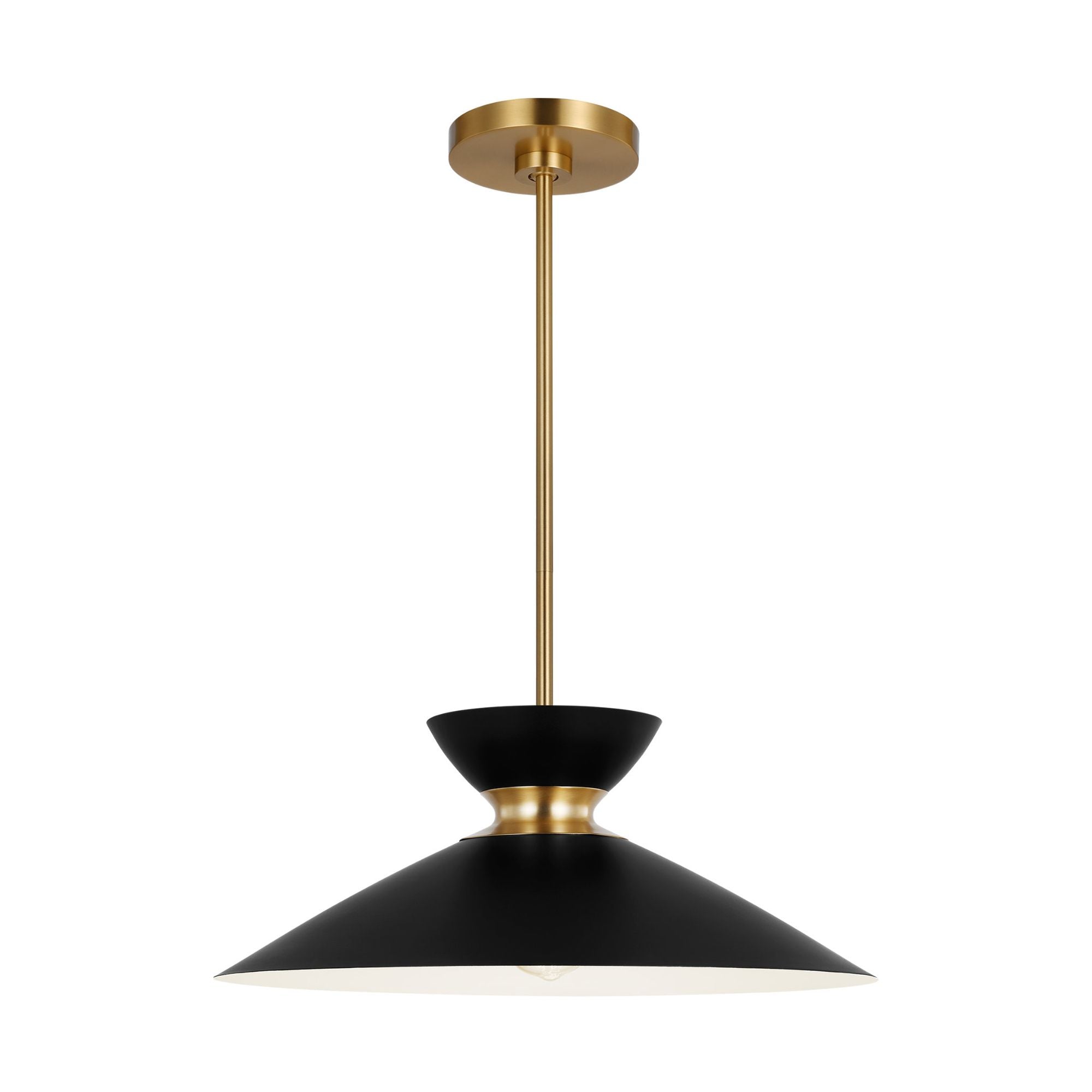 Ellen DeGeneres Heath Wide Pendant in Midnight Black and Burnished Brass