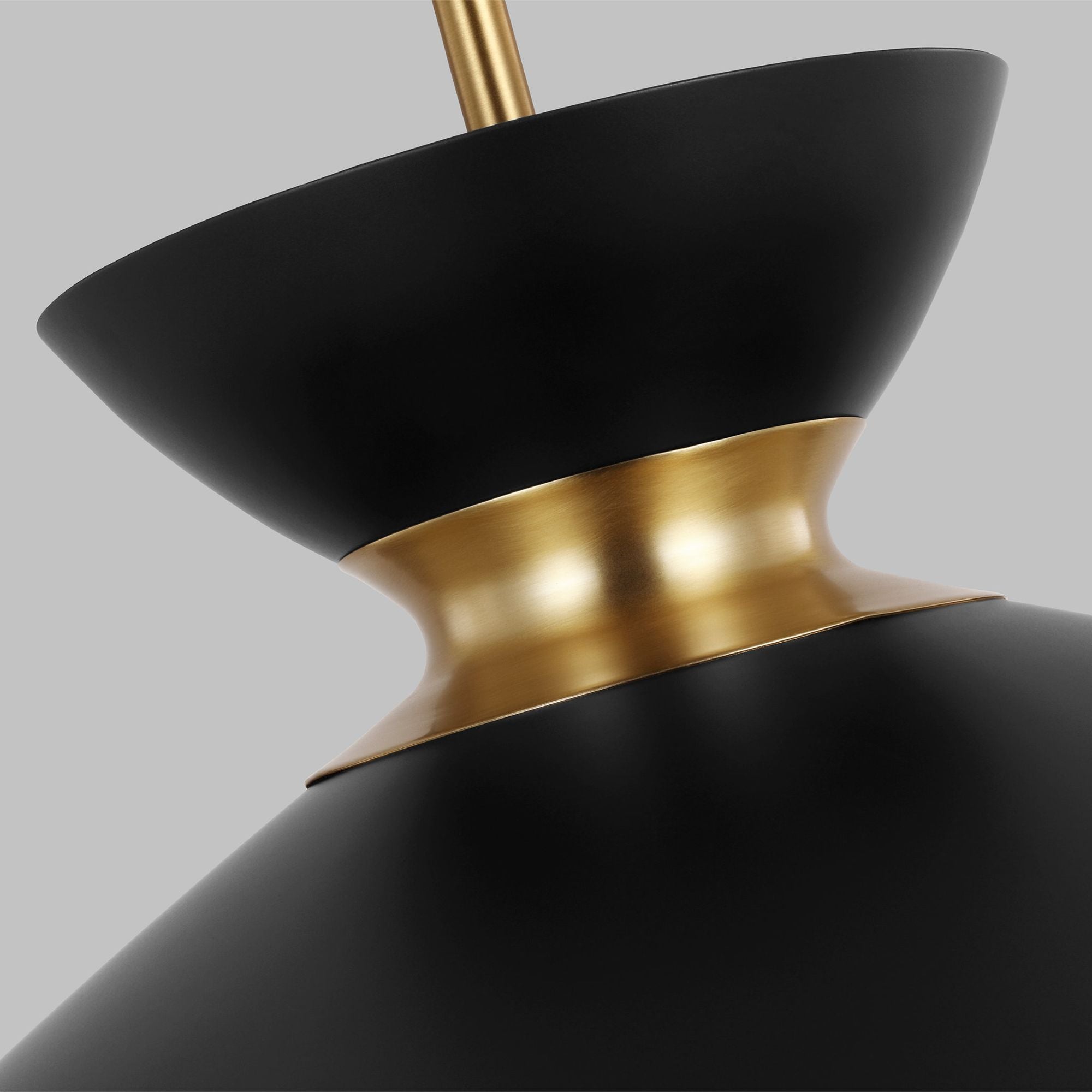 Ellen DeGeneres Heath Wide Pendant in Midnight Black and Burnished Brass