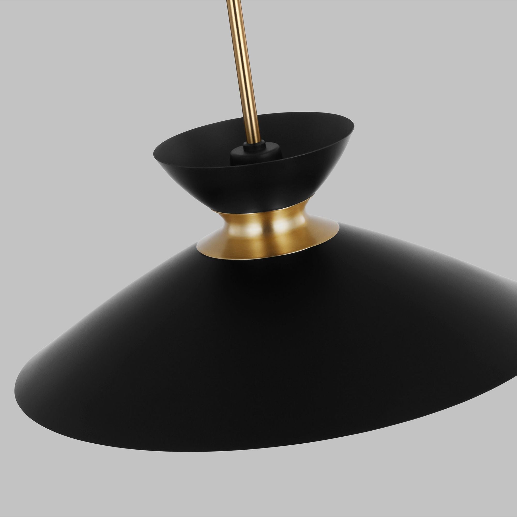 Ellen DeGeneres Heath Wide Pendant in Midnight Black and Burnished Brass
