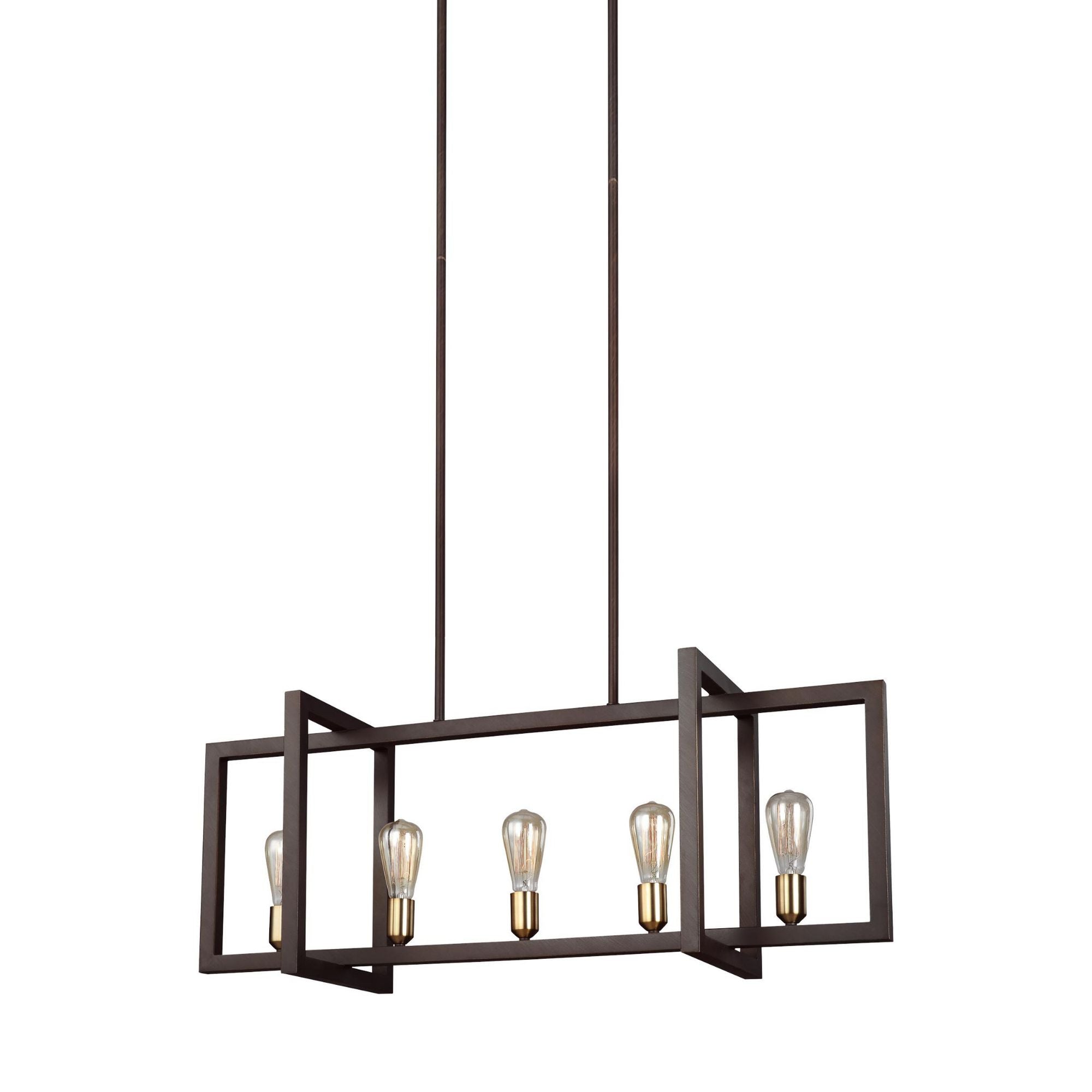 Sean Lavin Finnegan Medium Linear Chandelier in New World Bronze