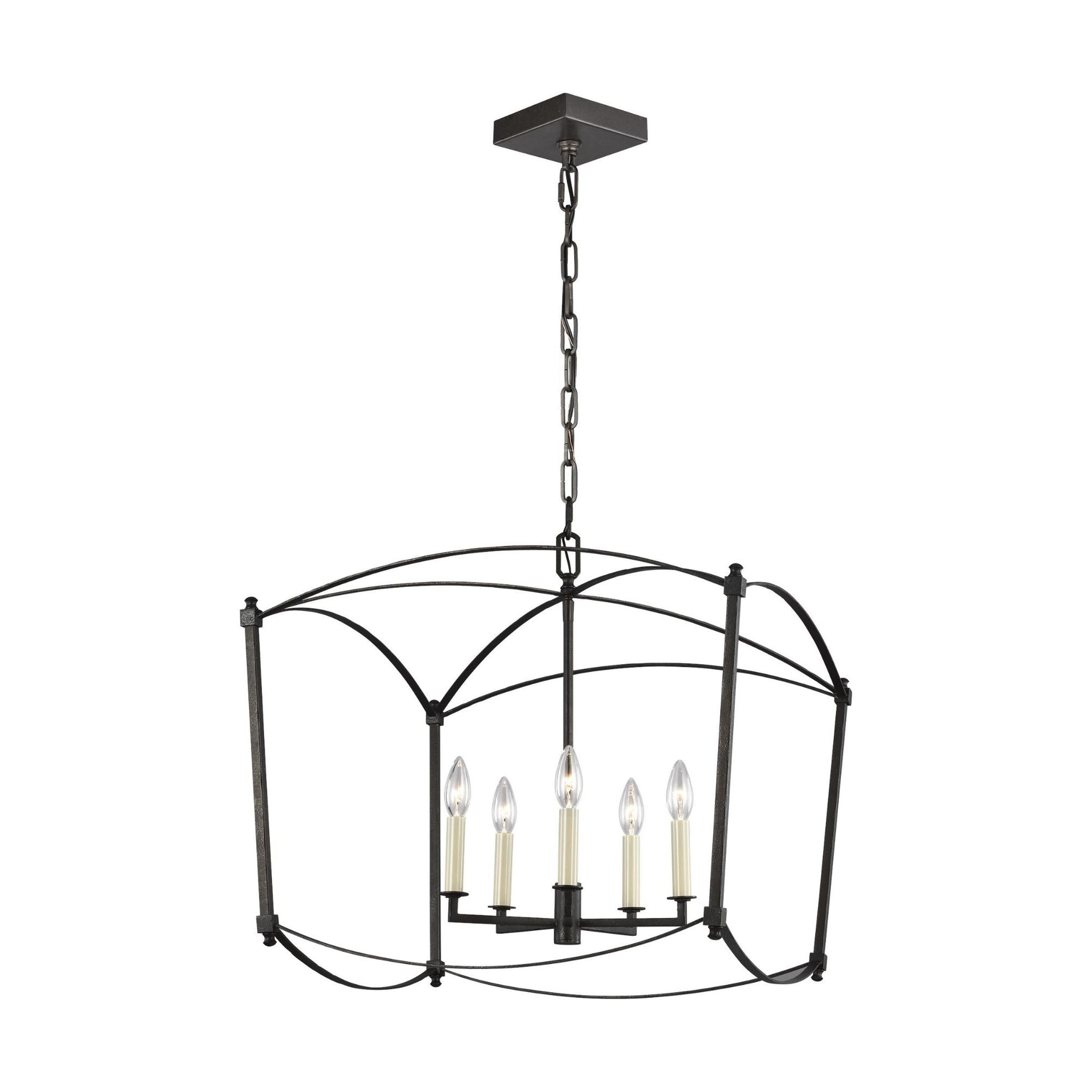 Sean Lavin Thayer Wide Lantern in Smith Steel