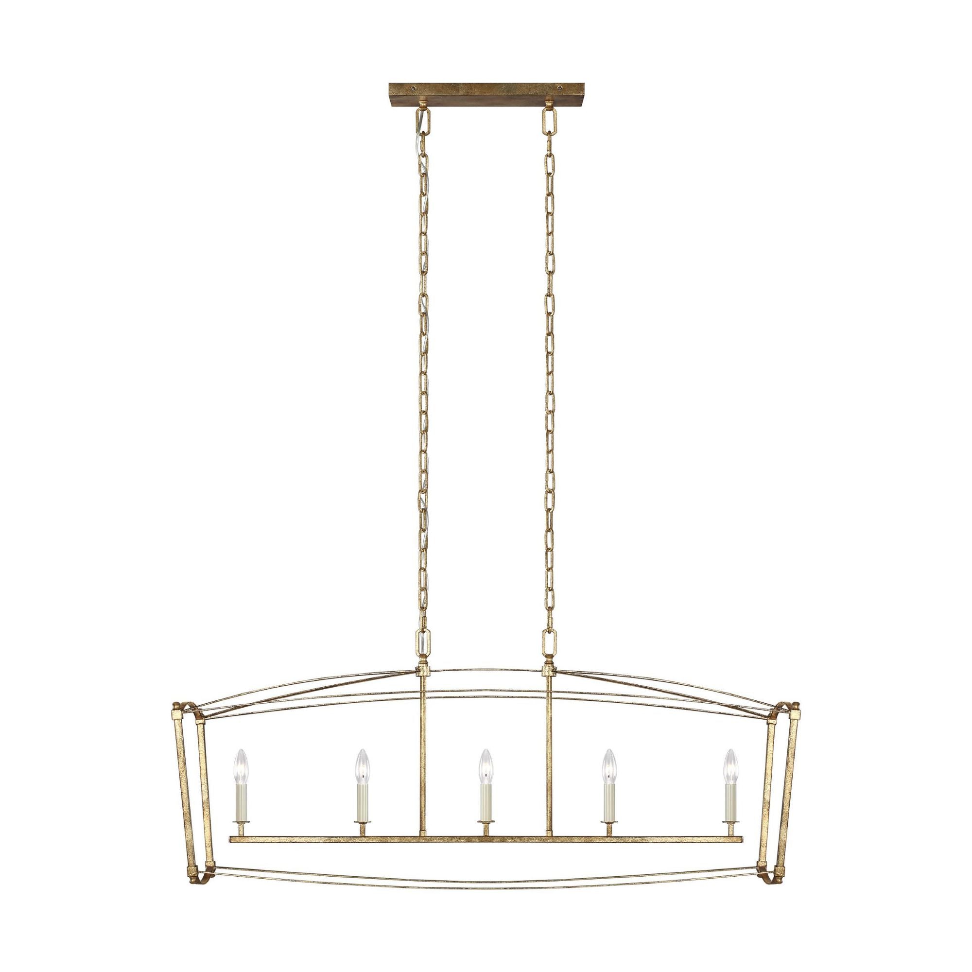 Sean Lavin Thayer Linear Chandelier in Antique Gild