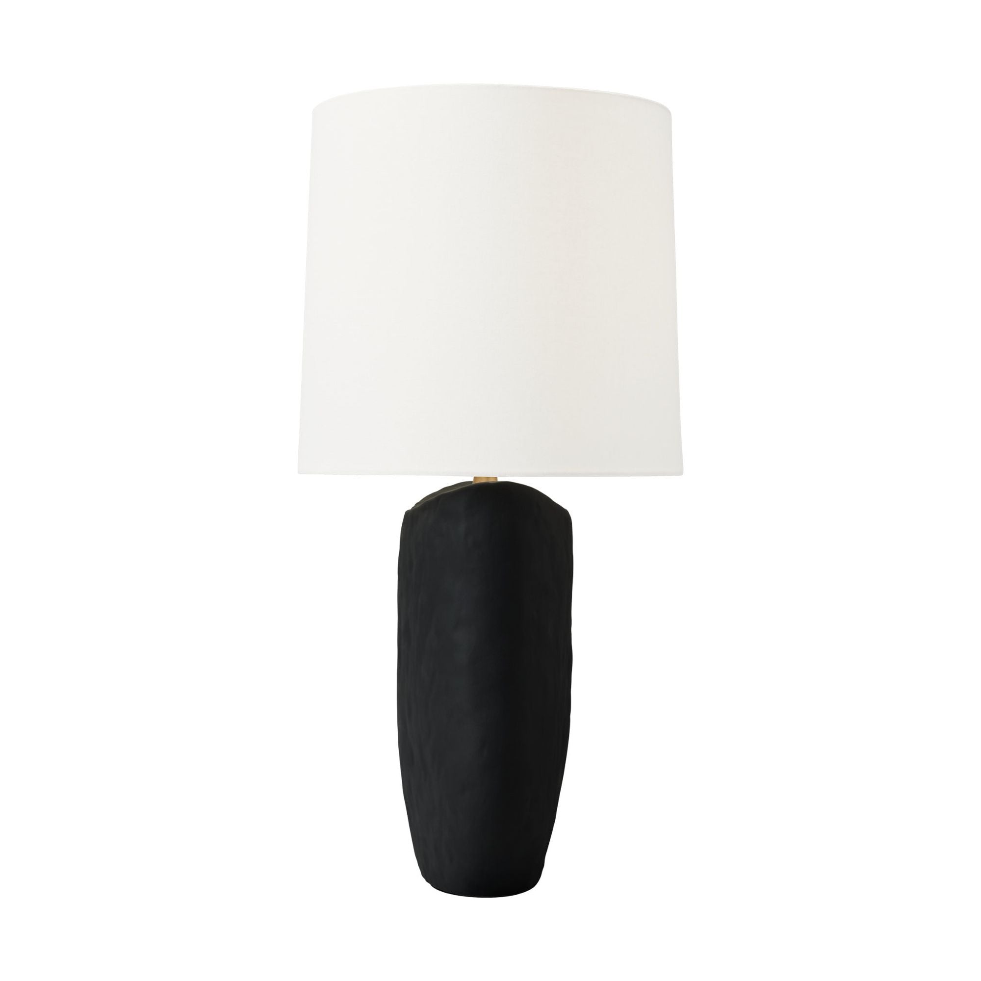 Hable Cenotes Table Lamp in Rough Black Ceramic