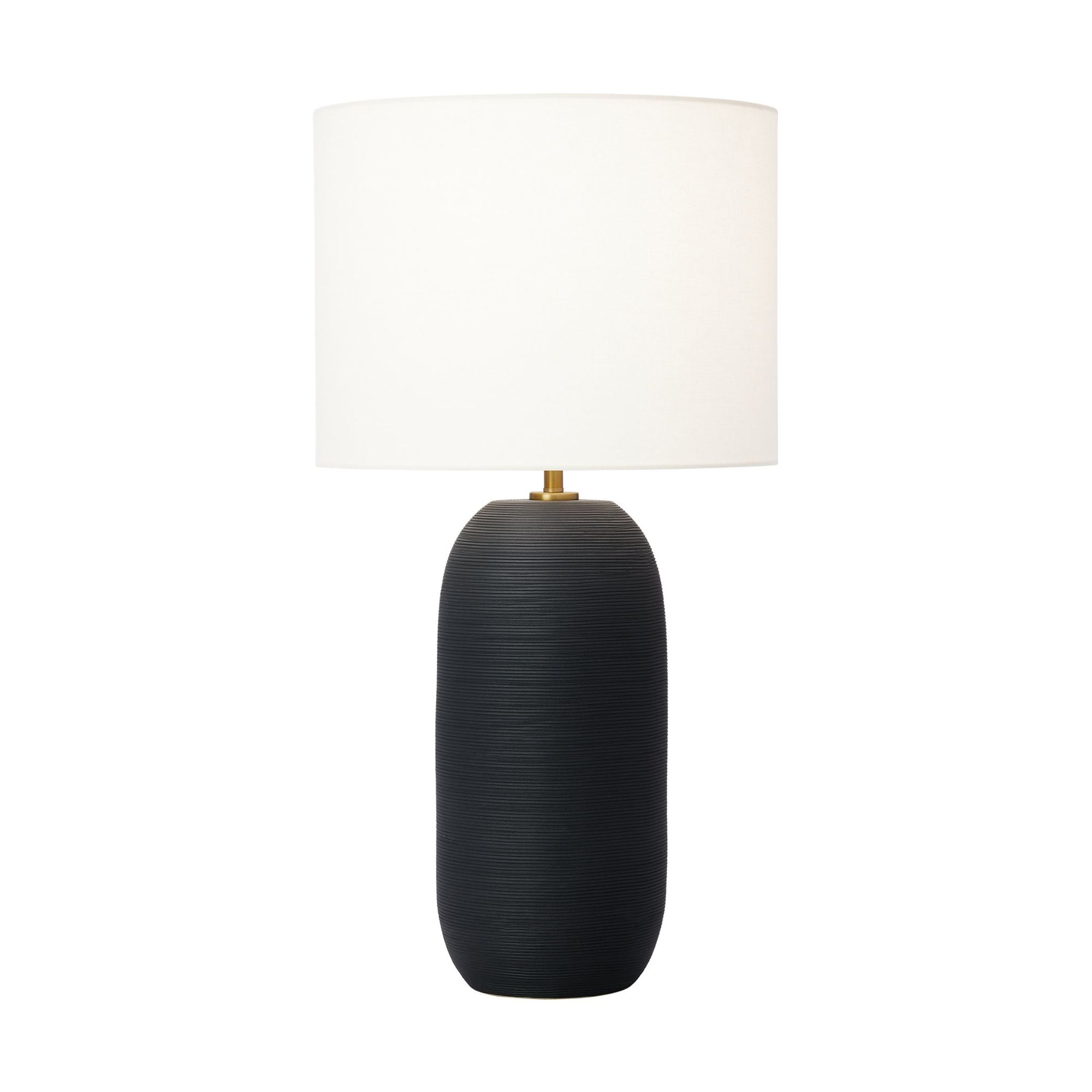 Hable Fanny Slim Table Lamp in Rough Black Ceramic