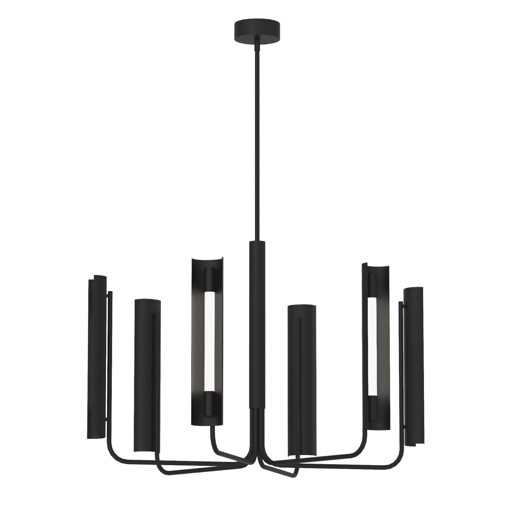 Kelly Wearstler Carson Six Light Chandelier in Midnight Black