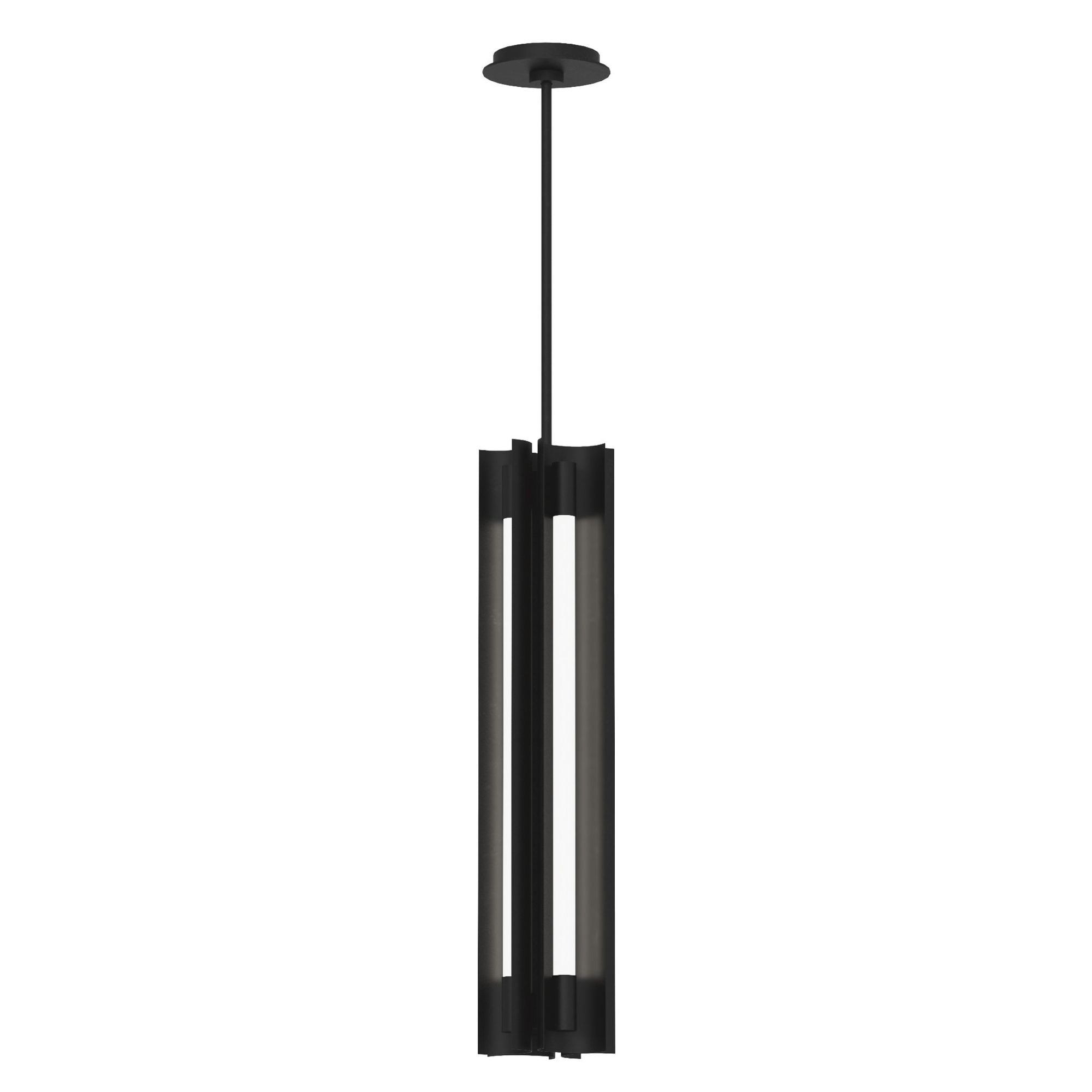 Kelly Wearstler Carson Four Light Narrow Pendant in Midnight Black