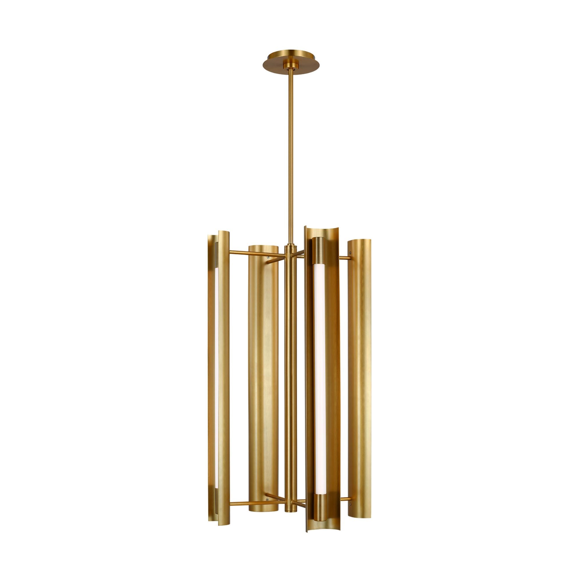 Kelly Wearstler Carson Four Light Pendant in Burnished Brass