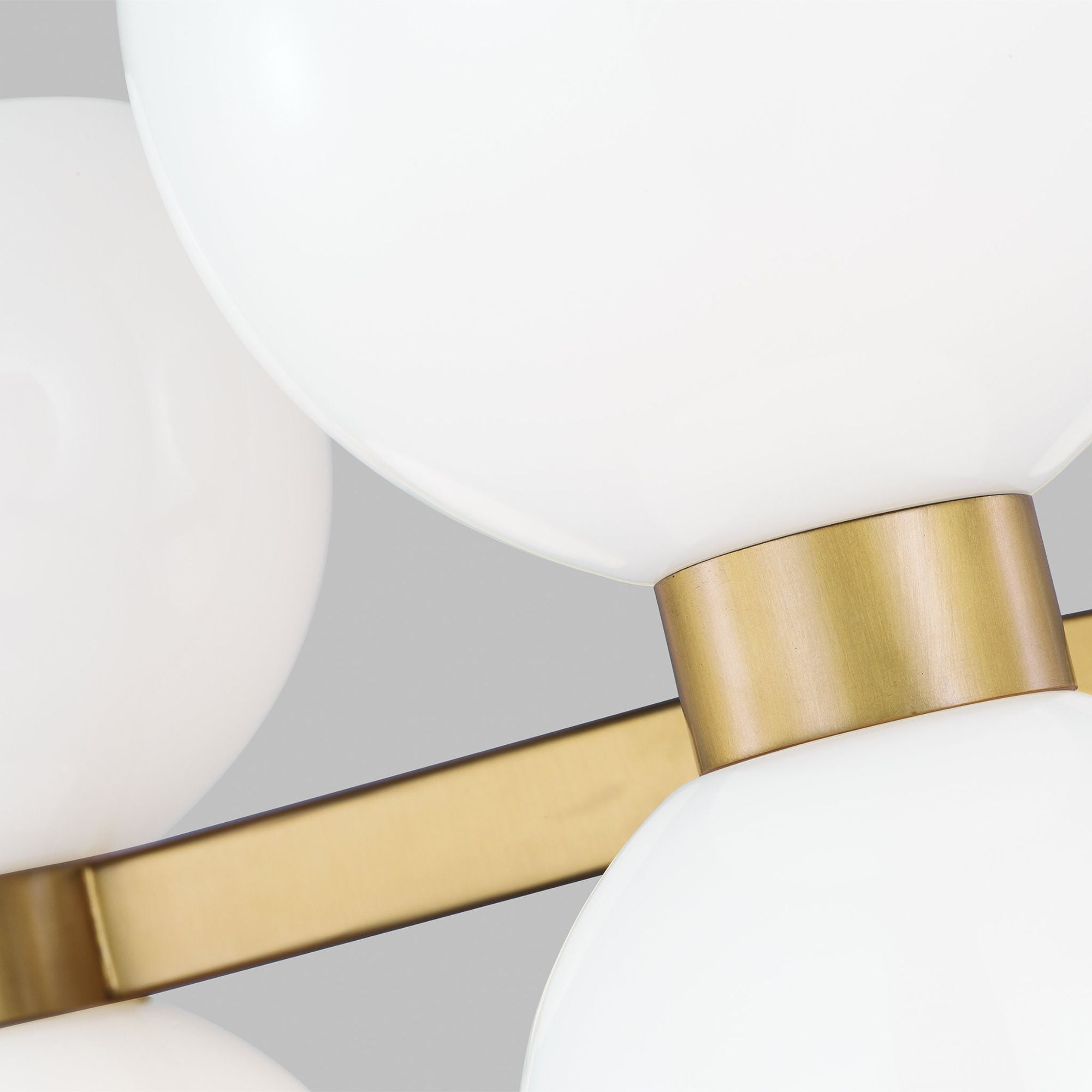 kate spade new york Londyn Semi Flush Mount in Burnished Brass with Milk White Glass