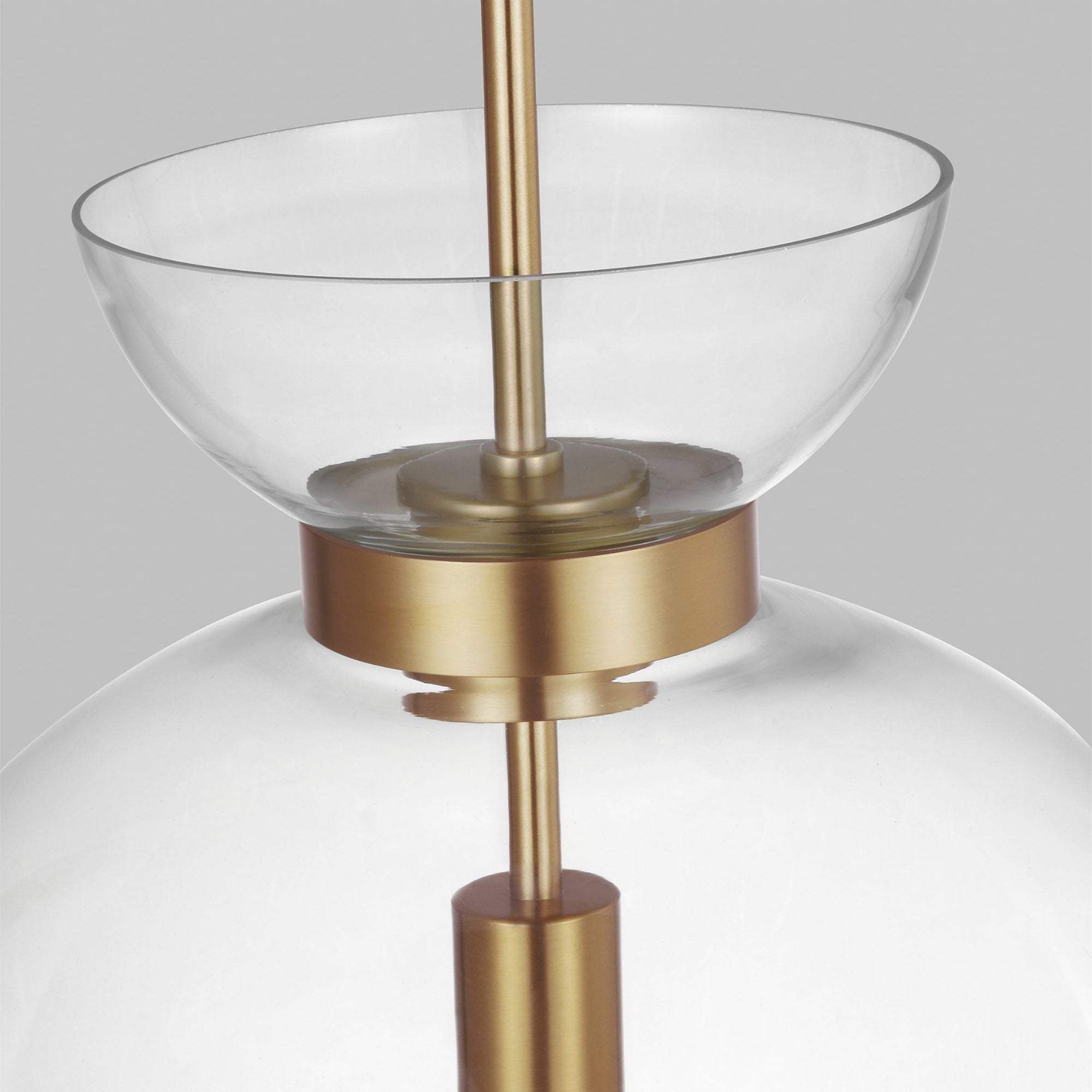 kate spade new york Londyn Round Pendant in Burnished Brass with Clear Glass