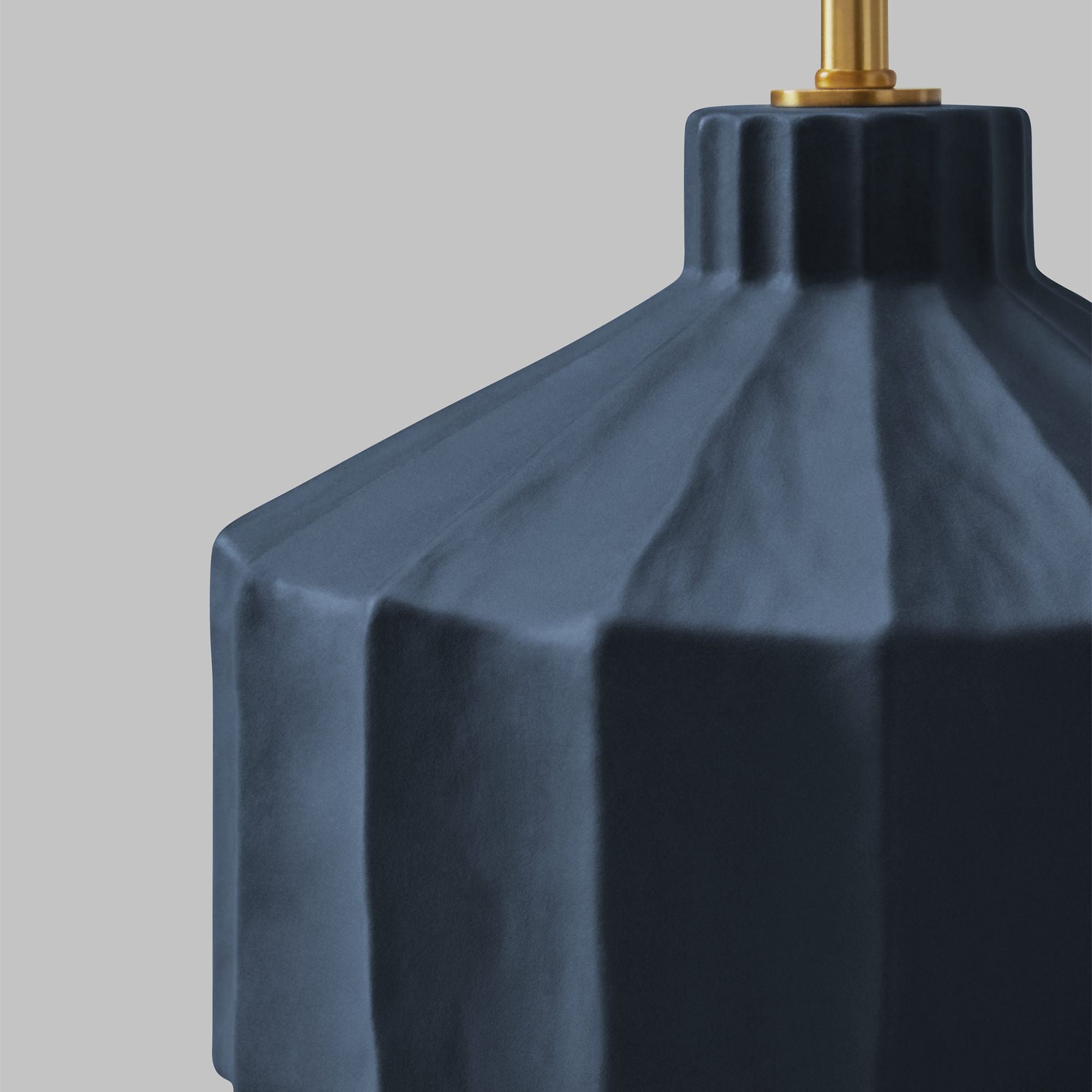 Kelly Wearstler Veneto Small Table Lamp in Matte Medium Blue Wash