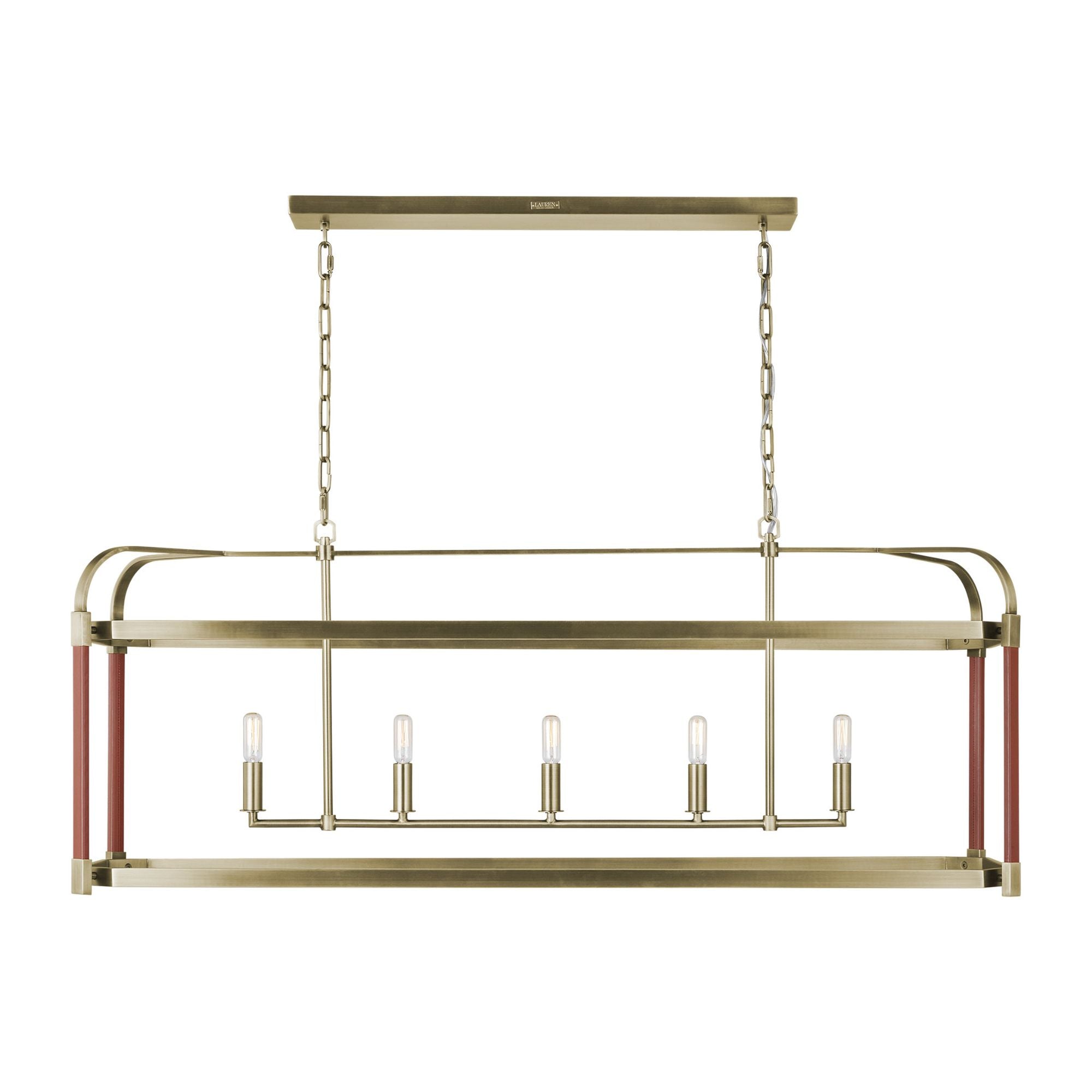 Lauren Ralph Lauren Hadley Linear Chandelier in Time Worn Brass