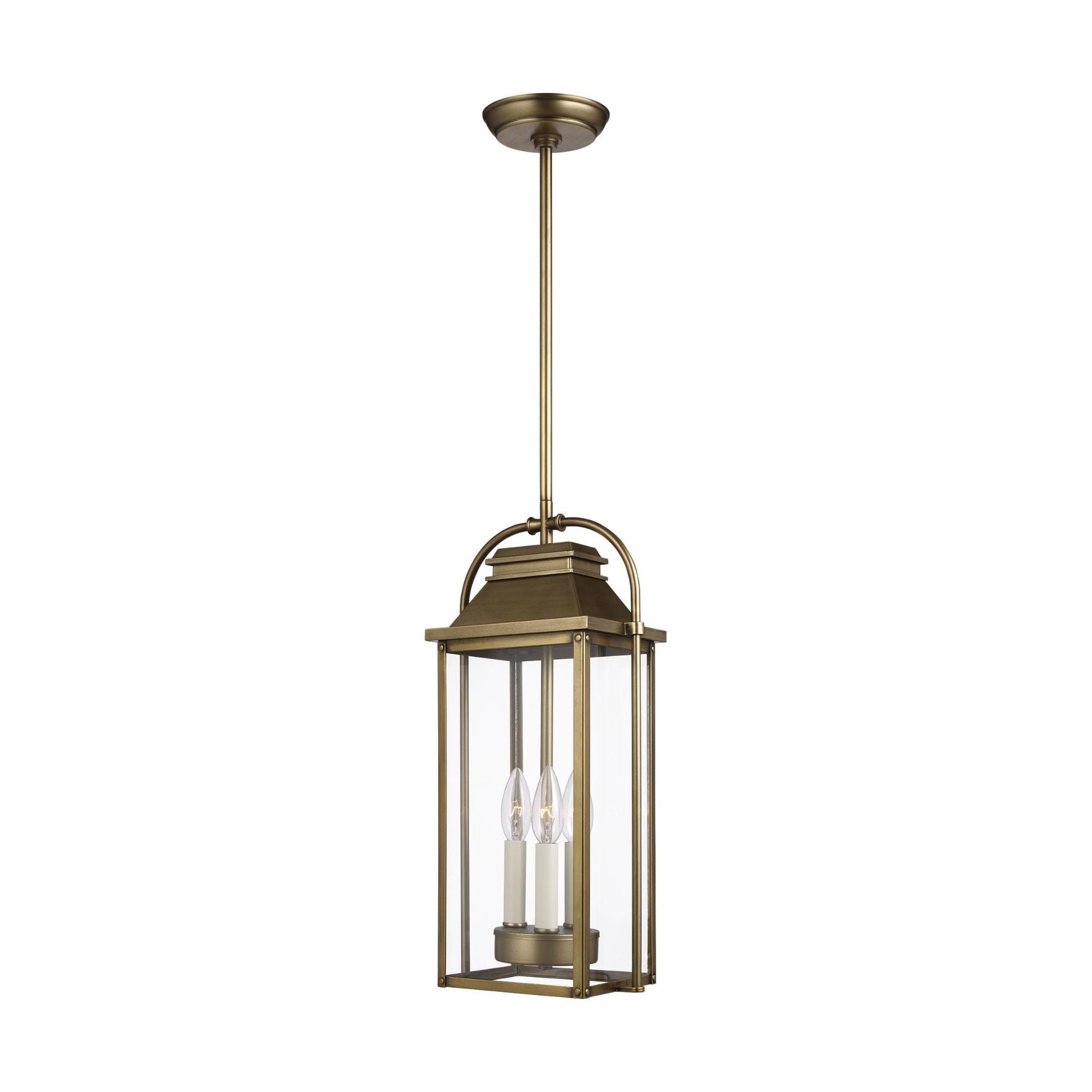 Sean Lavin Wellsworth Pendant in Painted Distressed Brass