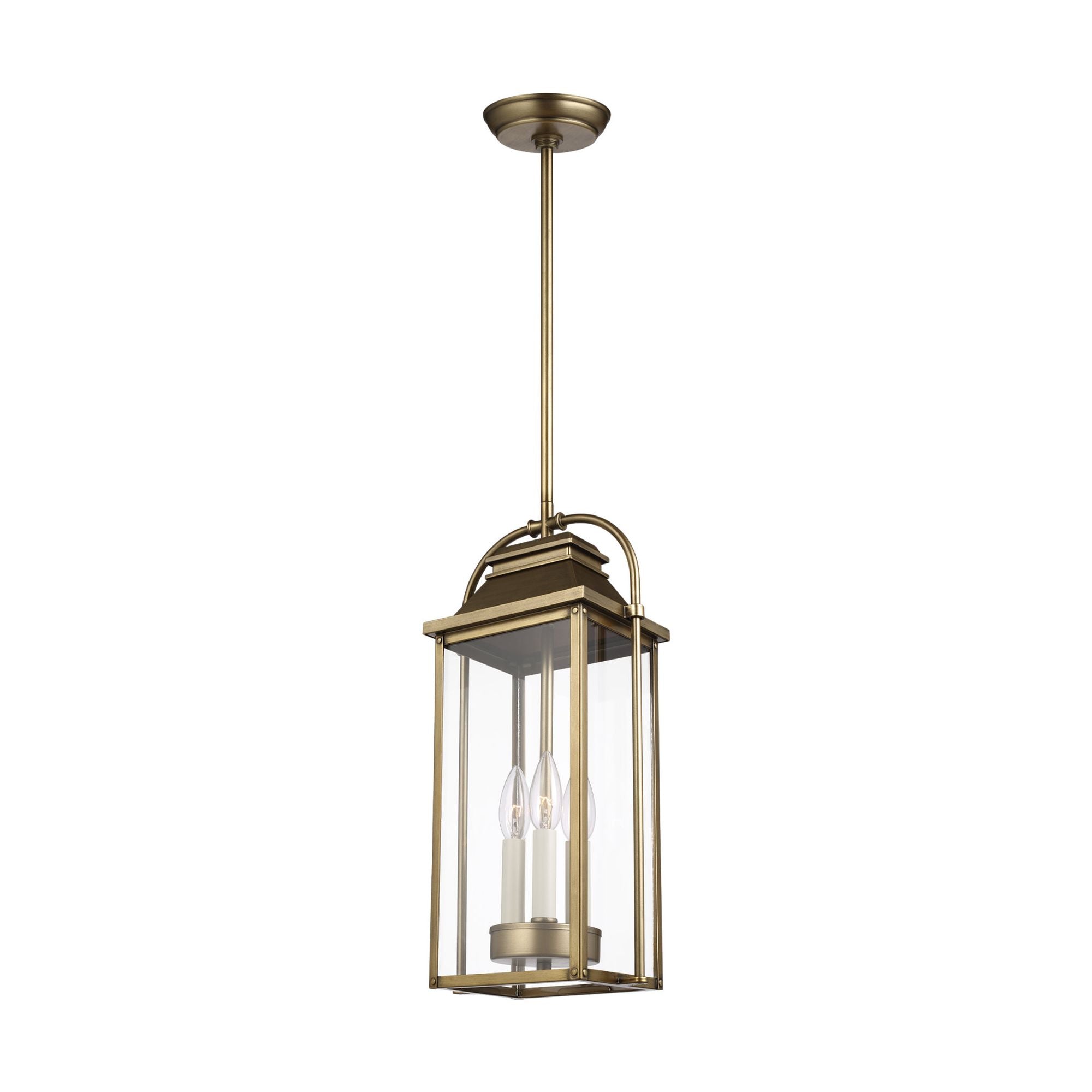 Sean Lavin Wellsworth Pendant in Painted Distressed Brass