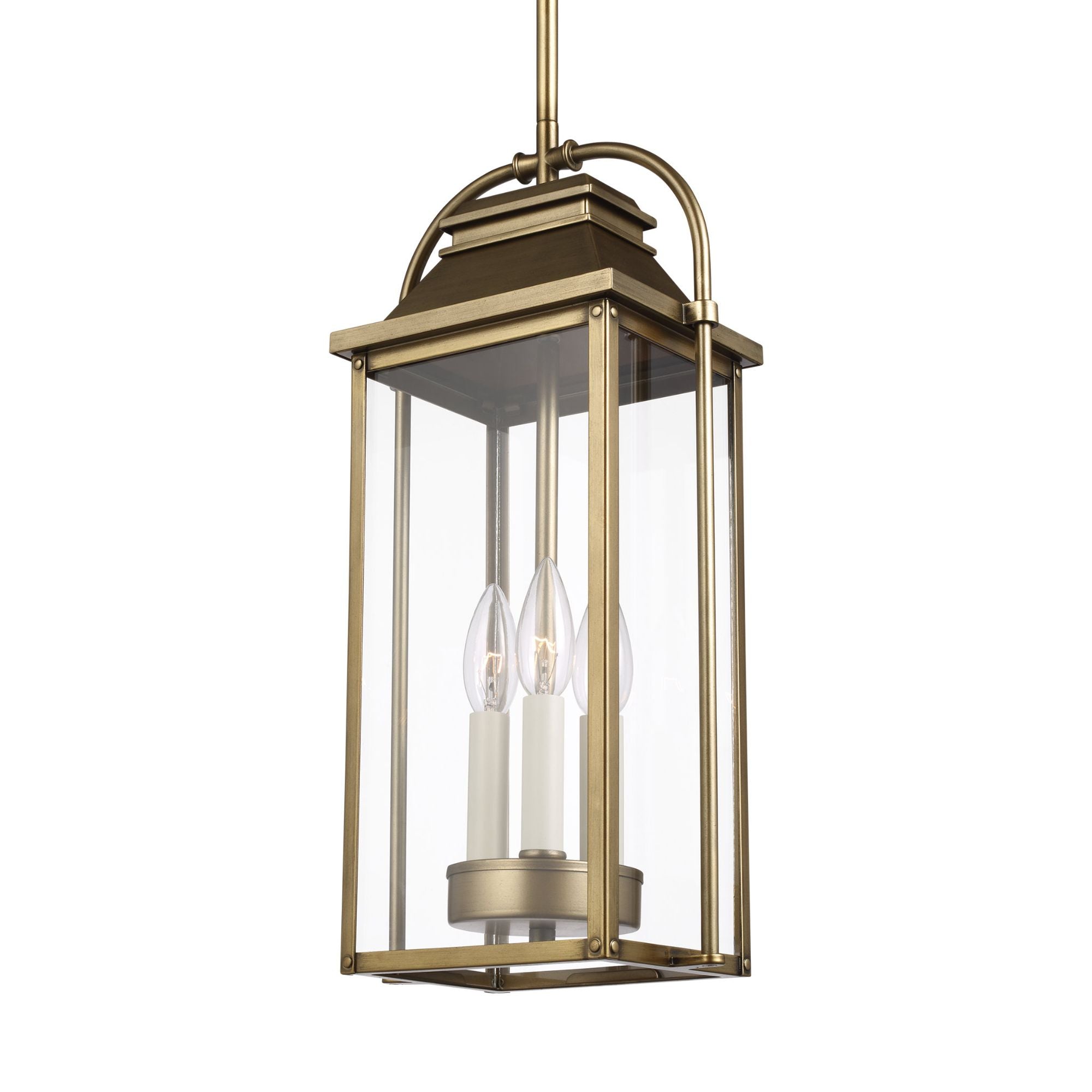 Sean Lavin Wellsworth Pendant in Painted Distressed Brass