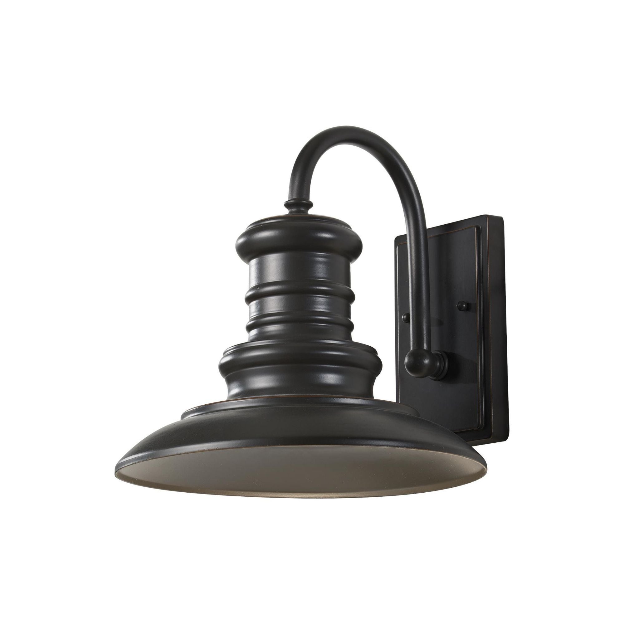 Redding Station Medium Lantern Wildlife Friendly Period Inspired Outdoor Fixture 12" Width 12.5" Height Aluminum in Restoration Bronze