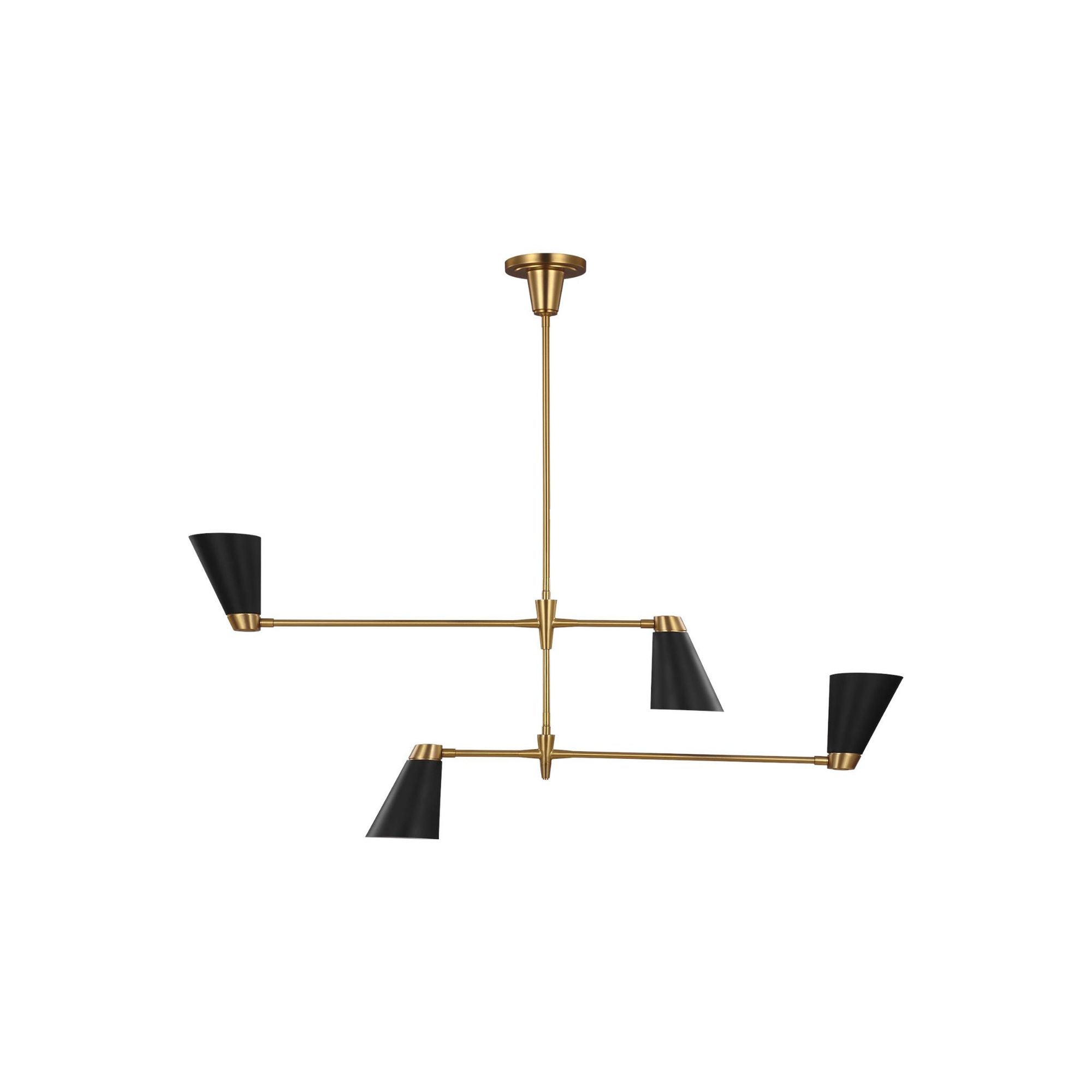 Thomas O'Brien Signoret Medium Chandelier in Burnished Brass