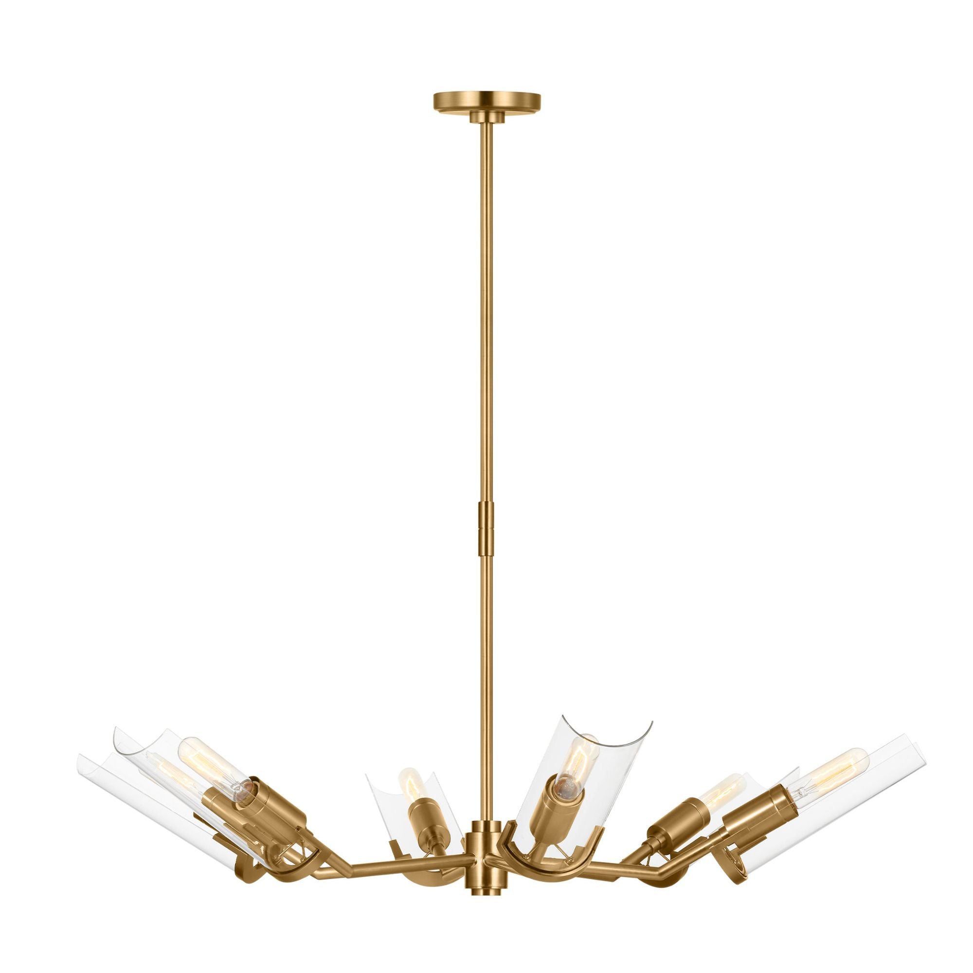 Thomas O'Brien Mezzo Large Chandelier in Burnished Brass
