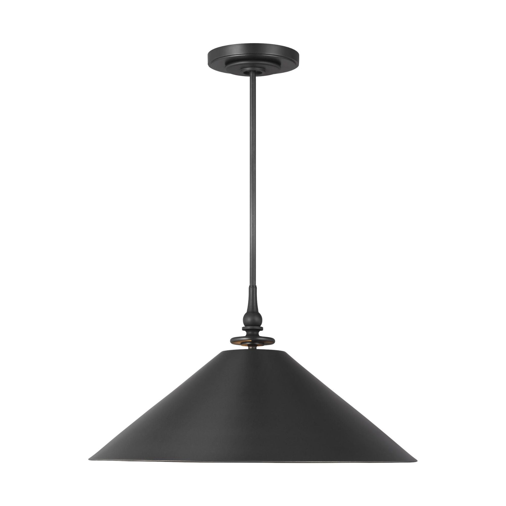 Thomas O'Brien Capri Wide Pendant in Aged Iron