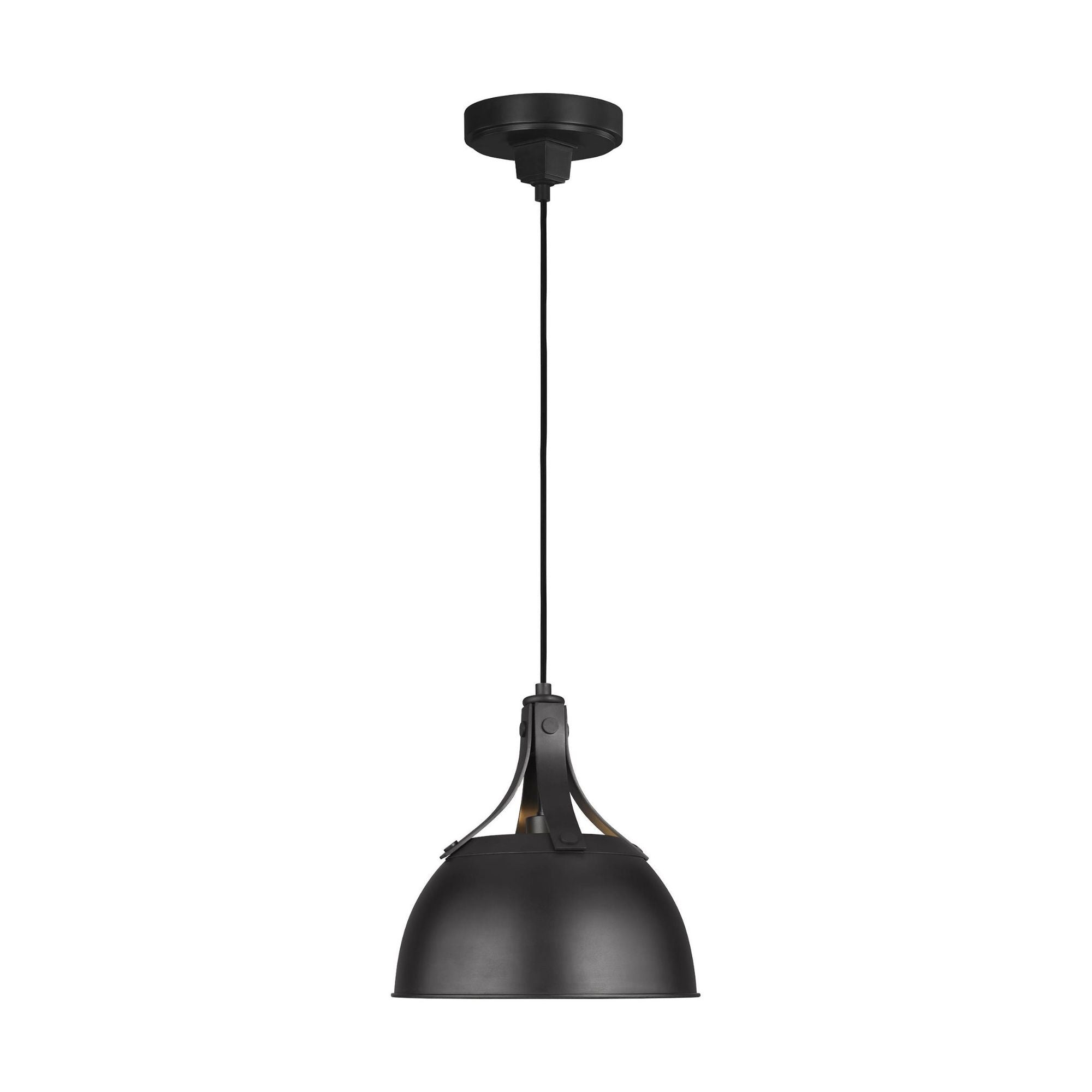 Thomas O'Brien Logan Small Pendant in Aged Iron