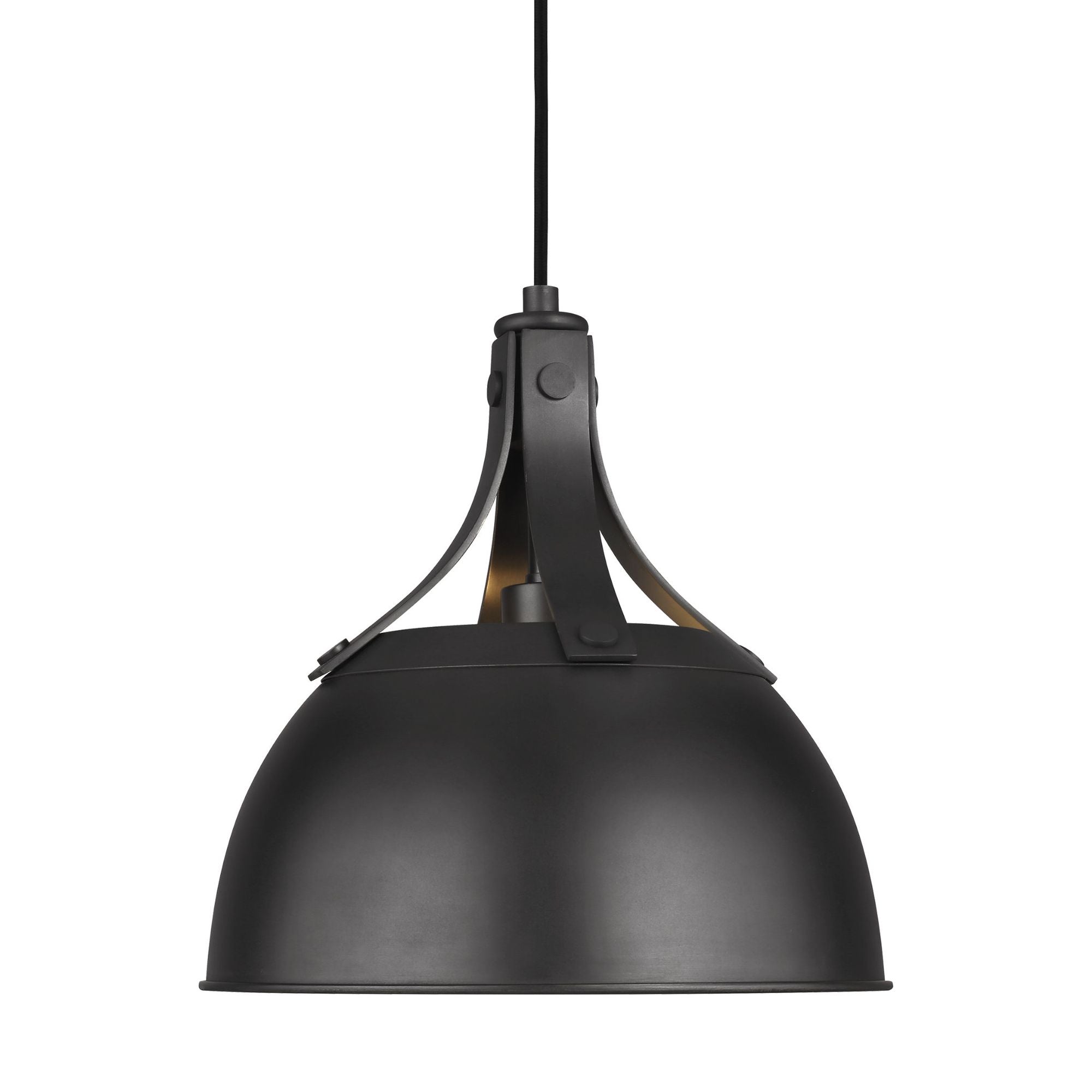 Thomas O'Brien Logan Small Pendant in Aged Iron