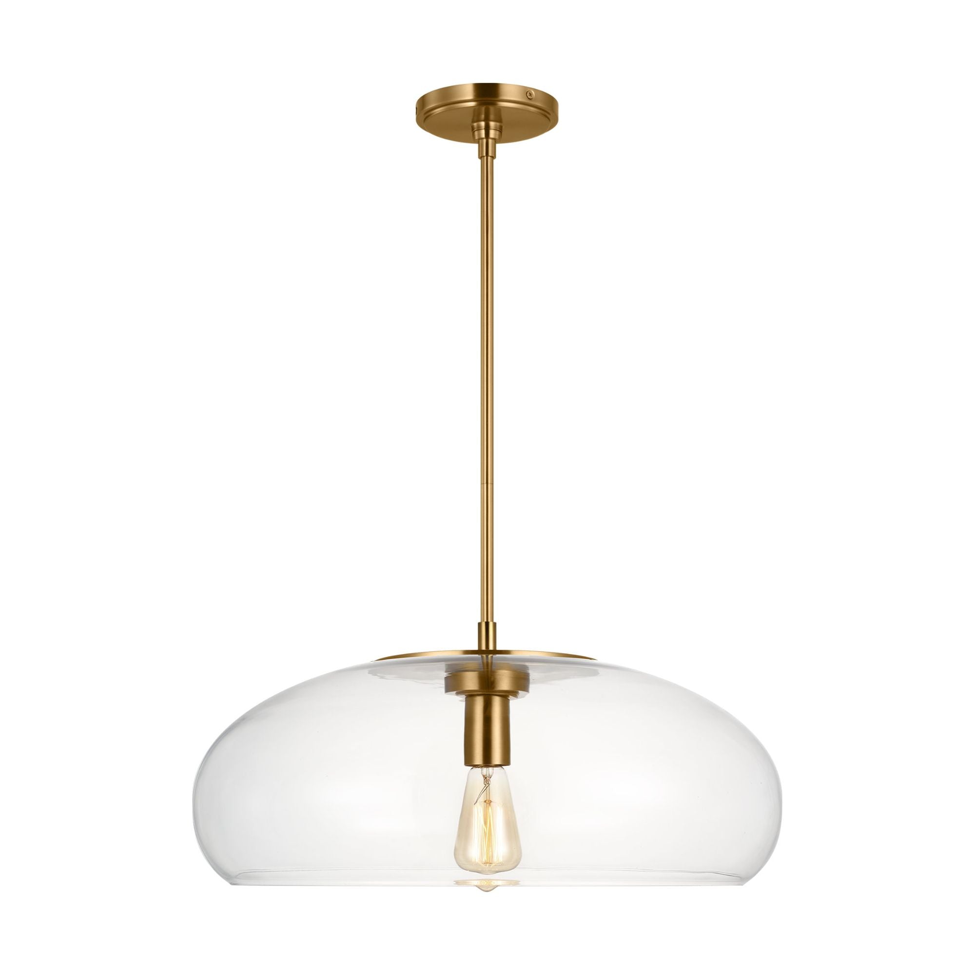 Thomas O'Brien Largo Extra Large Pendant in Burnished Brass