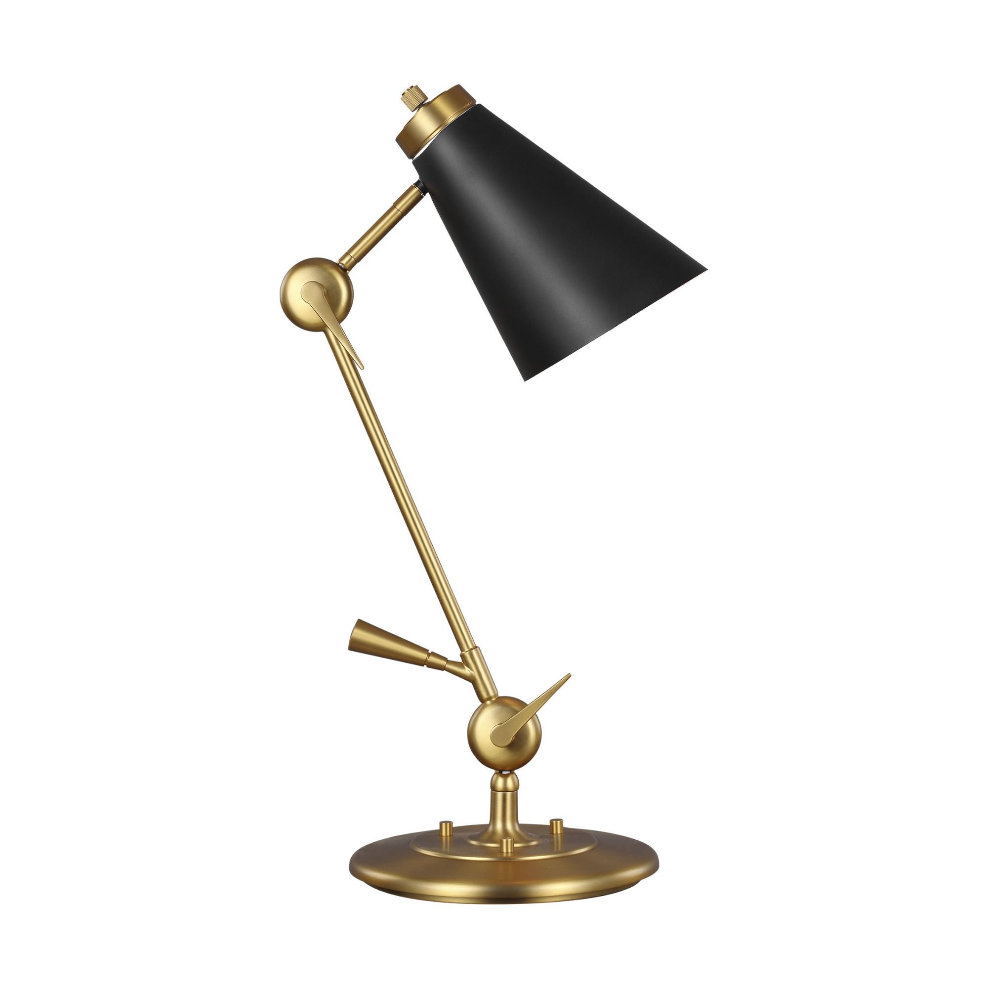 Thomas O'Brien Signoret Task Table Lamp in Burnished Brass