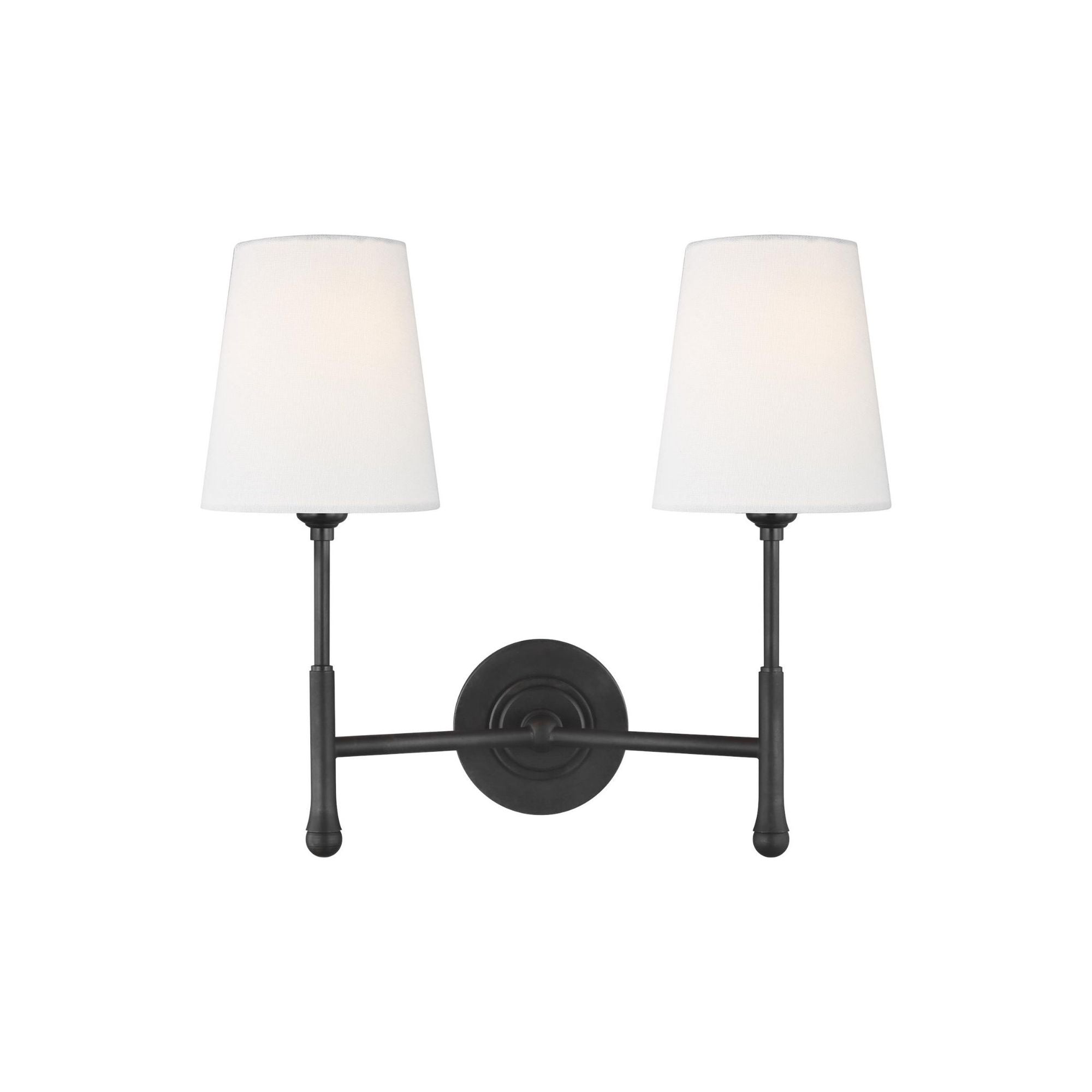 Thomas O'Brien Capri Double Sconce in Aged Iron