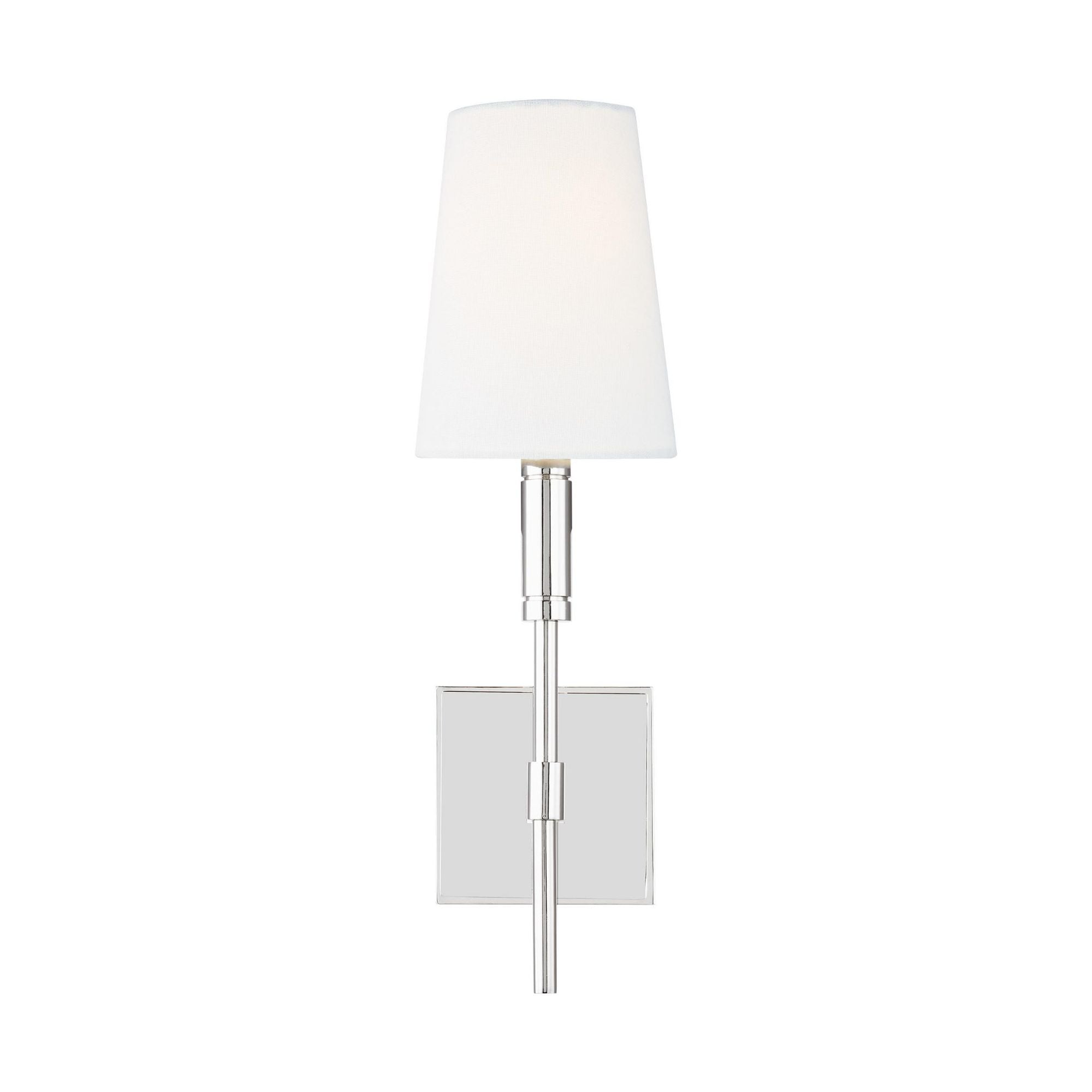 Thomas O'Brien Beckham Classic Sconce in Polished Nickel
