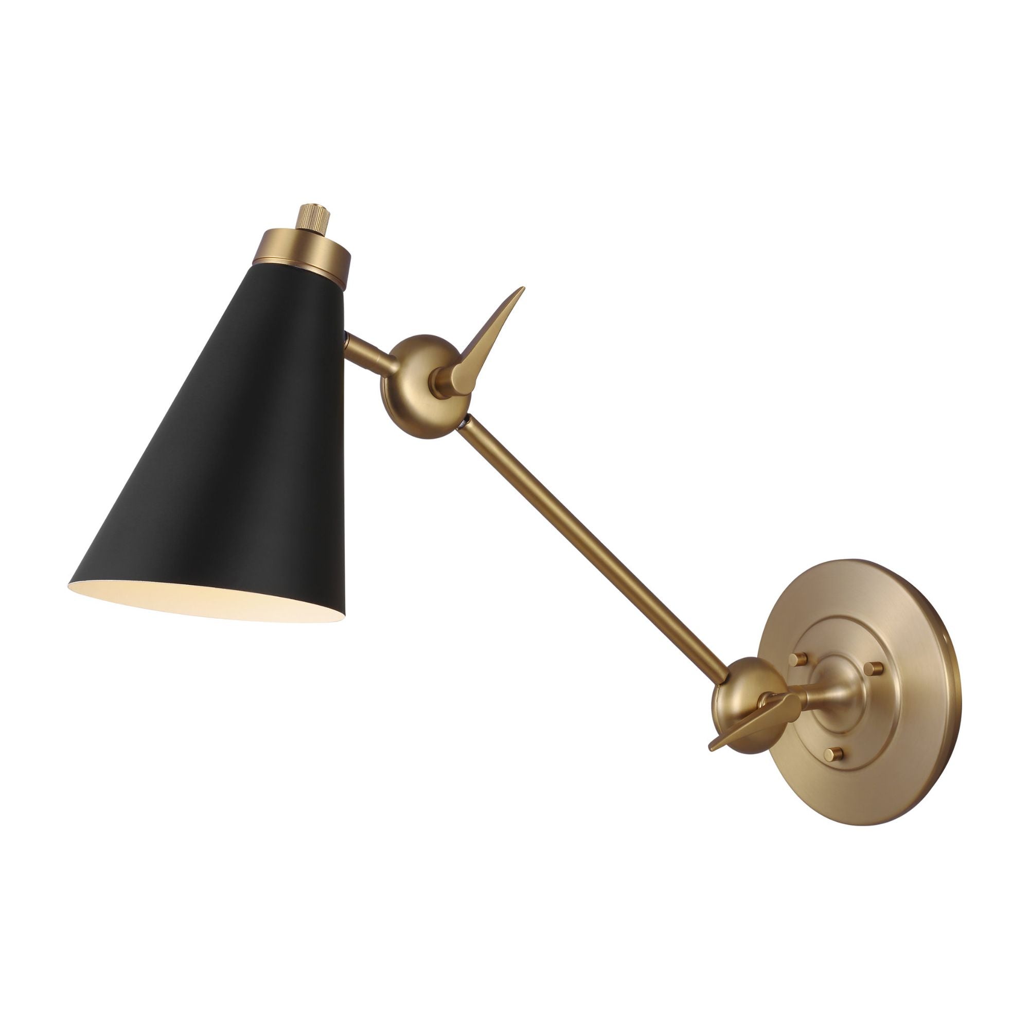 Thomas O'Brien Signoret Library Sconce in Burnished Brass