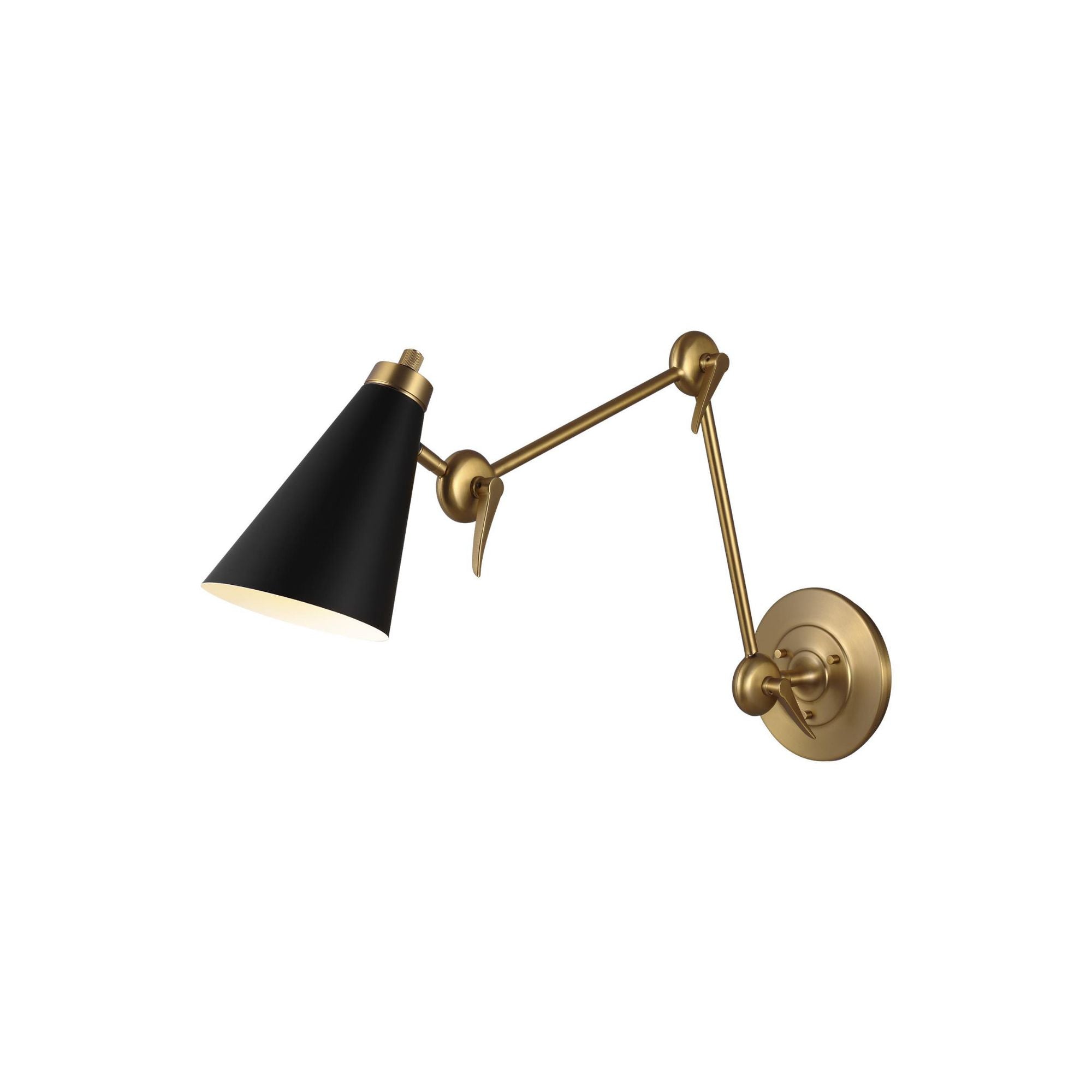 Thomas O'Brien Signoret 2 - Arm Library Sconce in Burnished Brass