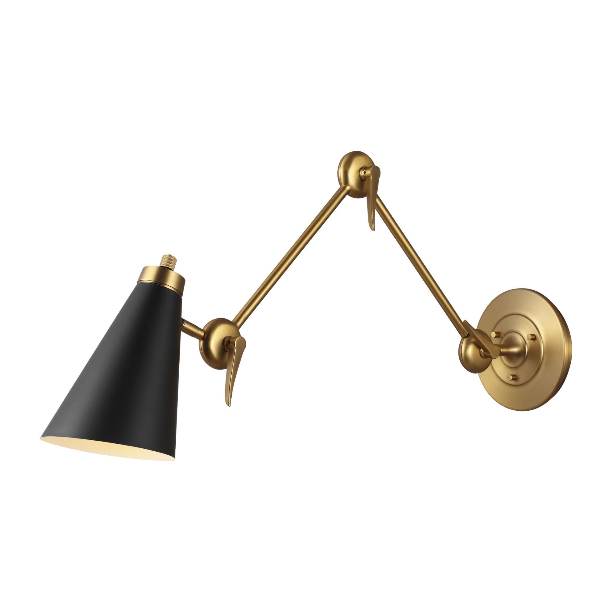 Thomas O'Brien Signoret 2 - Arm Library Sconce in Burnished Brass