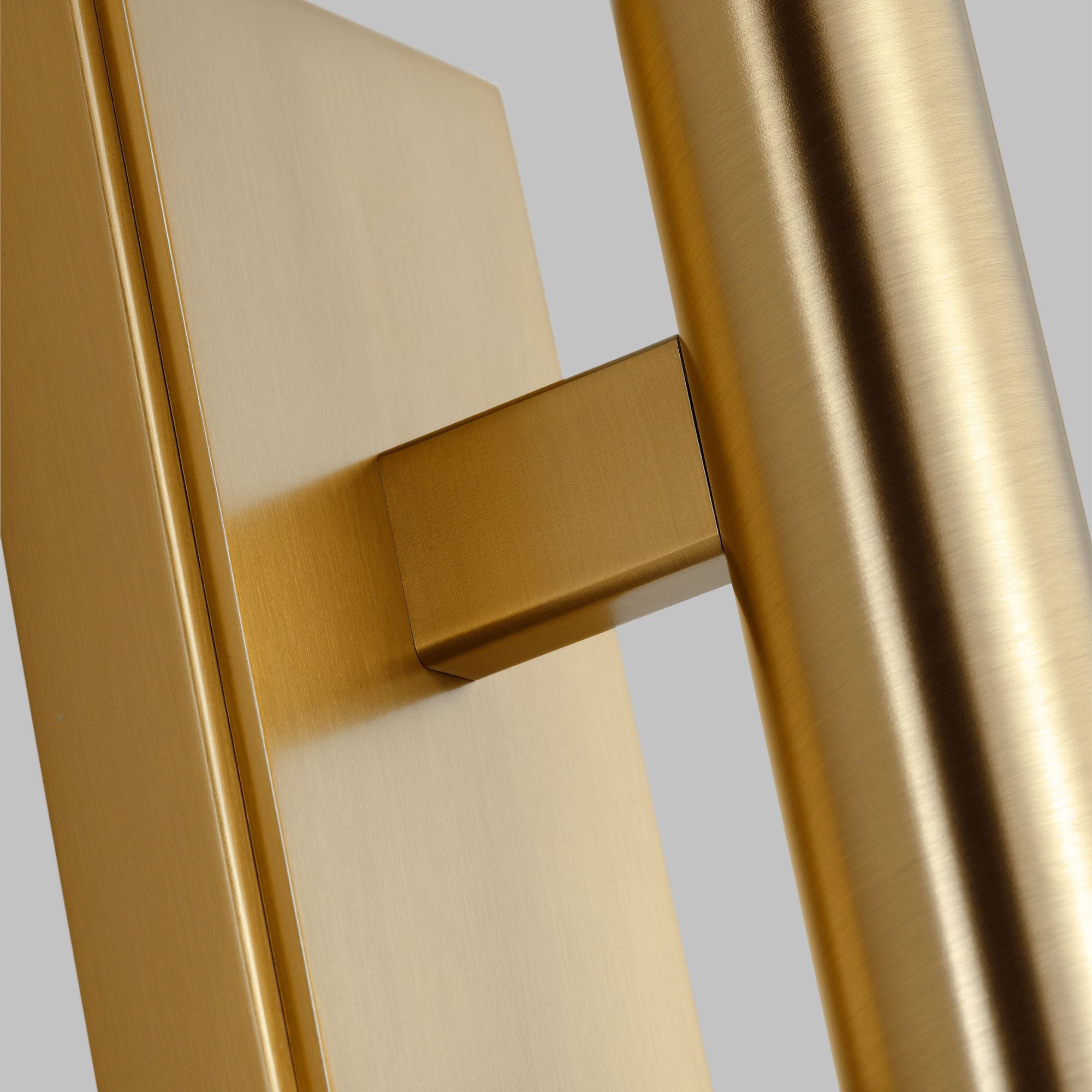 Thomas O'Brien Beckham Modern Large Single Sconce in Burnished Brass