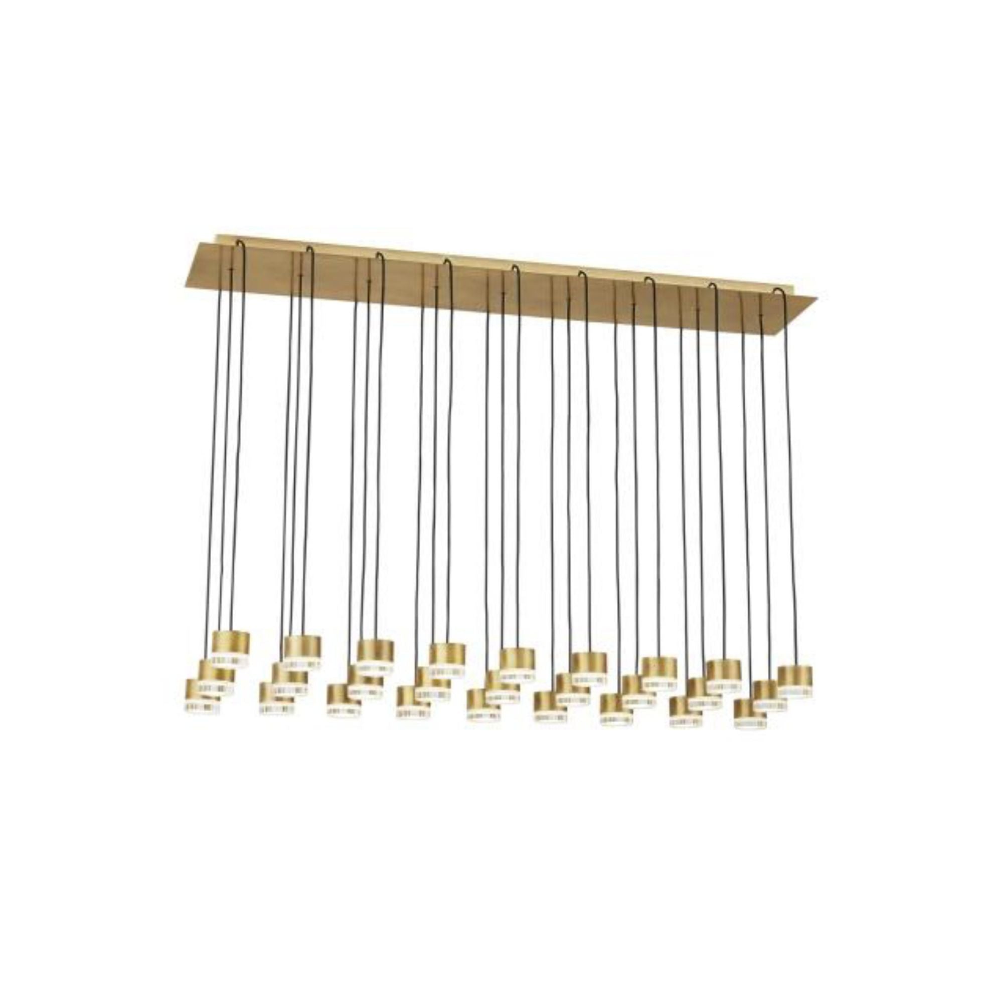 Gable 27 Light Chandelier ESSENCE 27-Light LED 3000K Natural Brass by Sean Lavin
