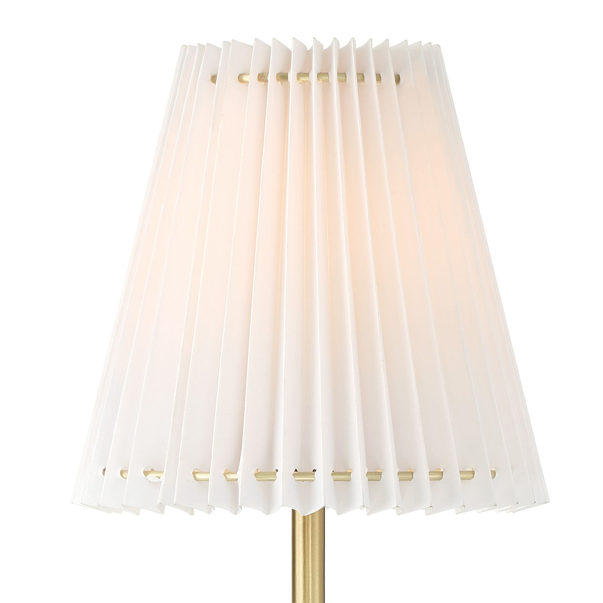 Gamma 1 Light Aged Brass Sconce Linen Shade 6.5"W x 15"H x 7.25"D