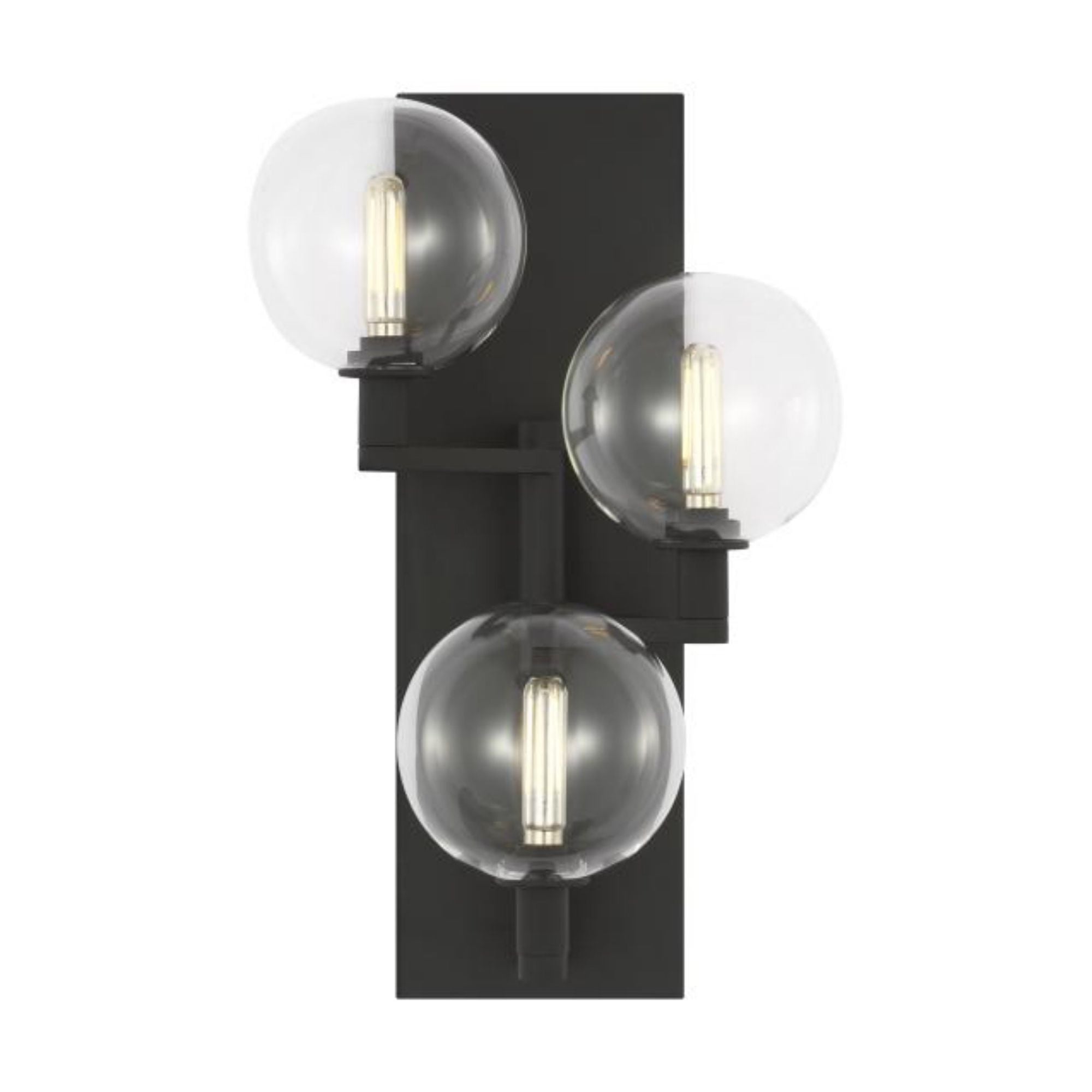 Gambit Triple Wall Wall Collection 3-Light Nightshade Black by Sean Lavin