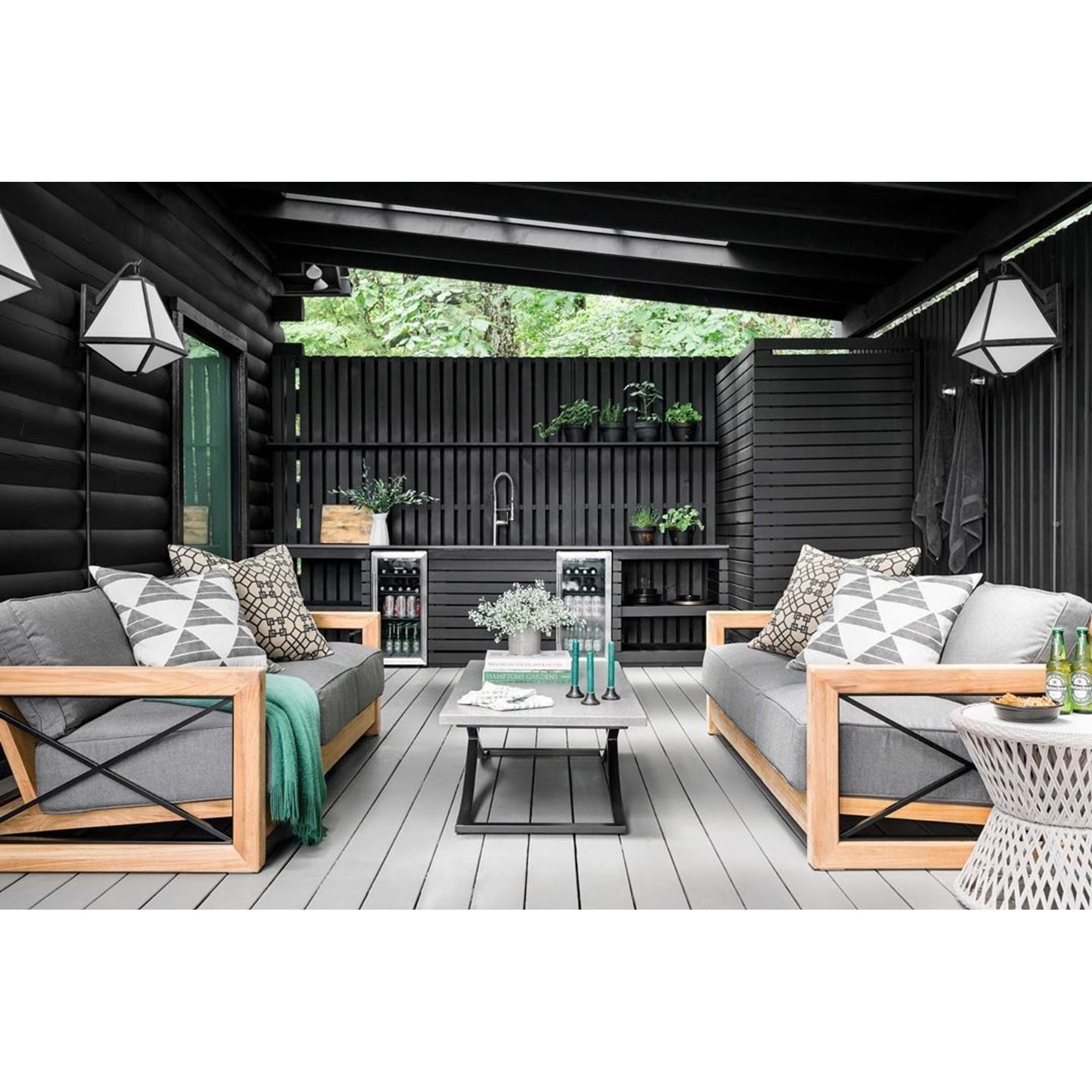 Brian Patrick Flynn Glacier 3 Light Black Charcoal Outdoor Sconce White Glass 14"W x 21"H x 15.25"D