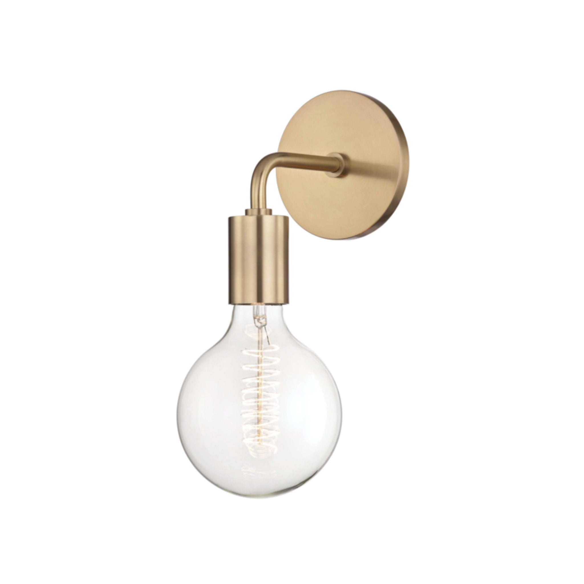 Ava 1-Light Wall Sconce in Aged Brass