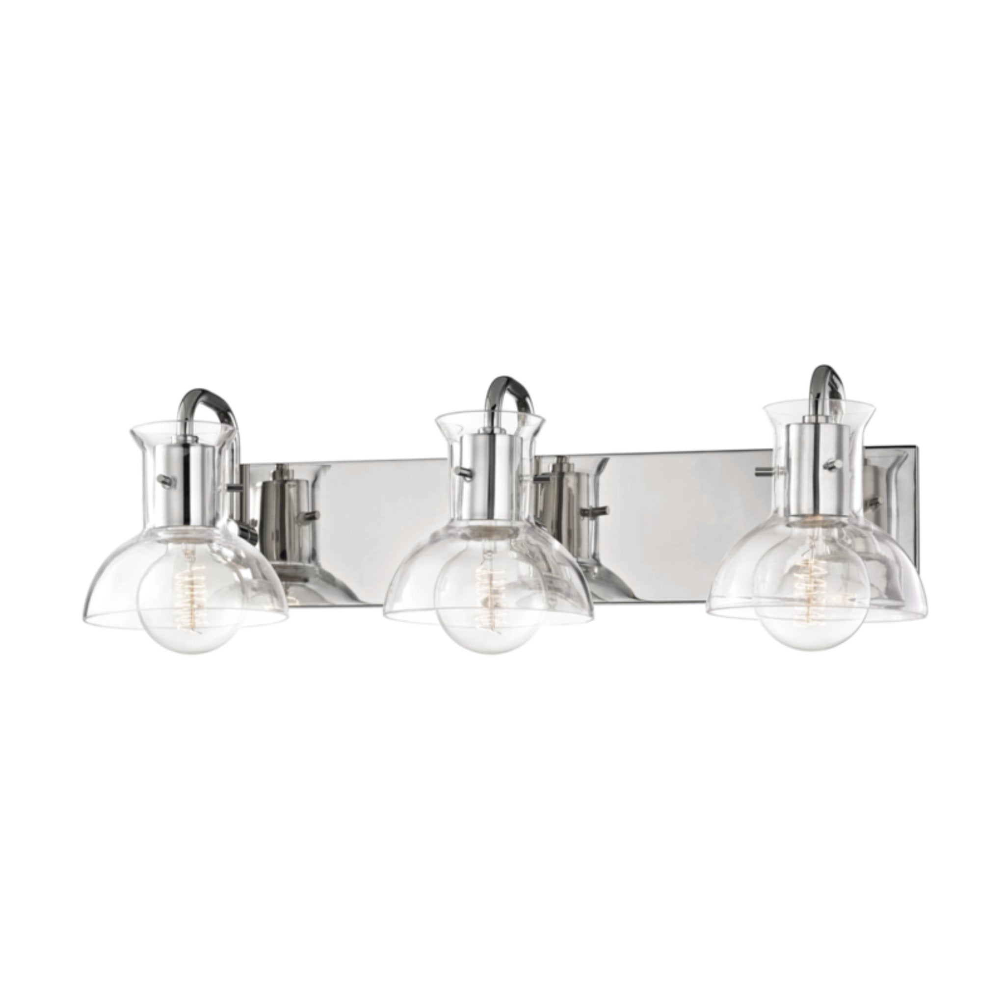 Riley 3-Light Bath and Vanity in  Polished Nickel 24L x 24W x 7H