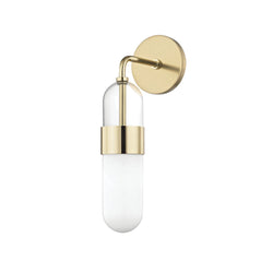 Emilia 1 Light Wall Sconce in Polished Brass