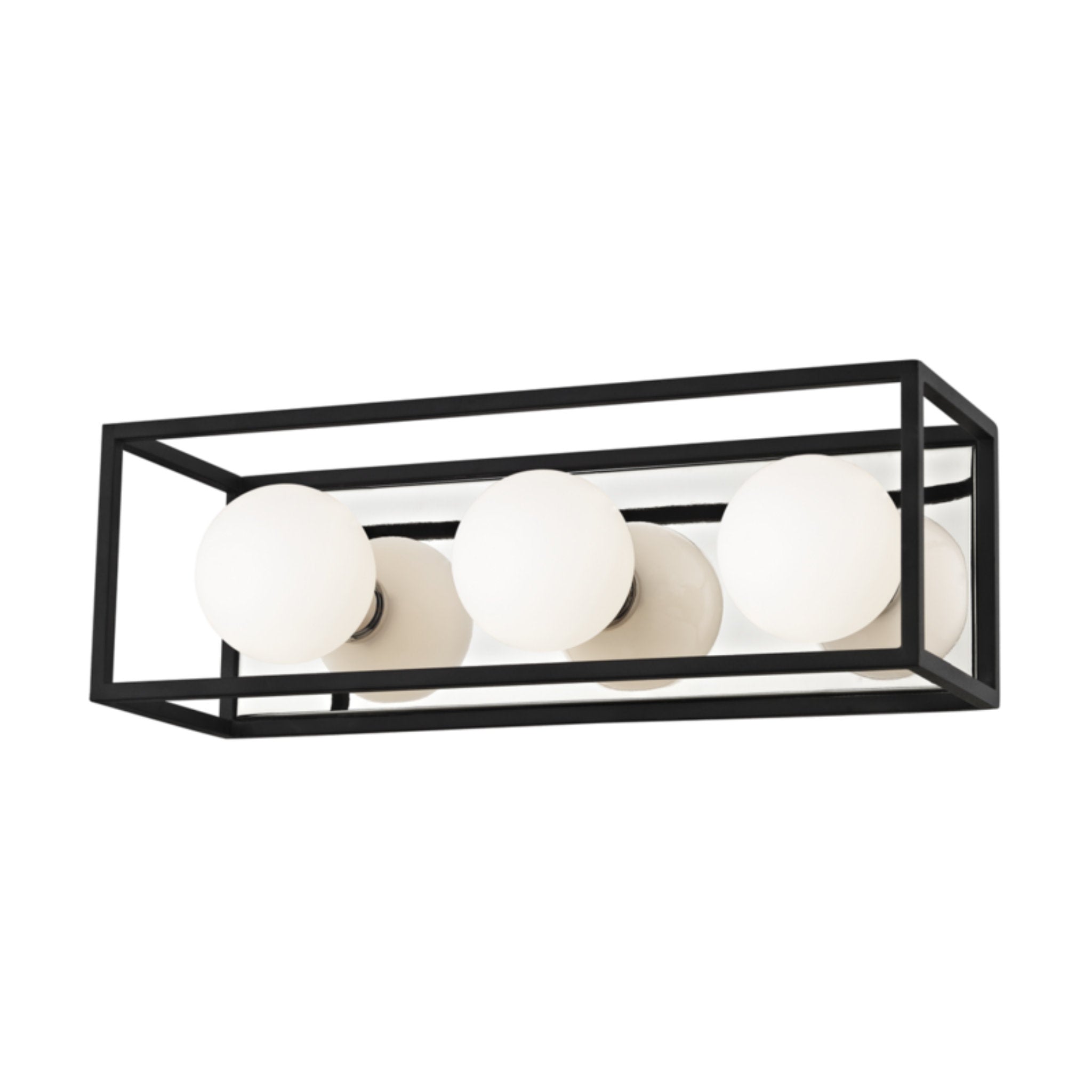 Aira 3-Light Bath and Vanity in Polished Nickel/Black