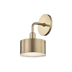 Nora 1 Light Wall Sconce in Aged Brass