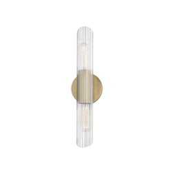 Cecily 2 Light Wall Sconce in Aged Brass