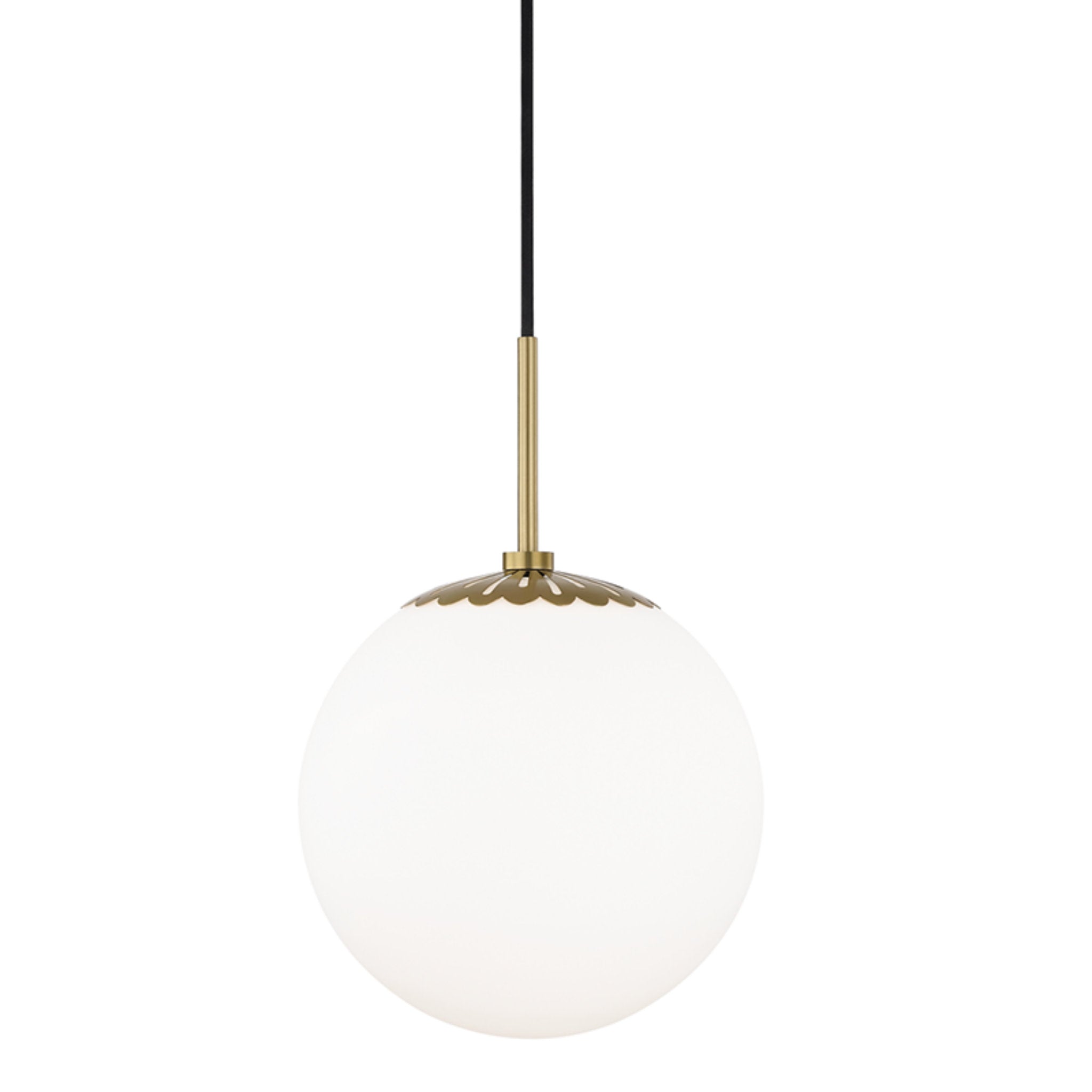 Paige 1-Light Pendant in Aged Brass