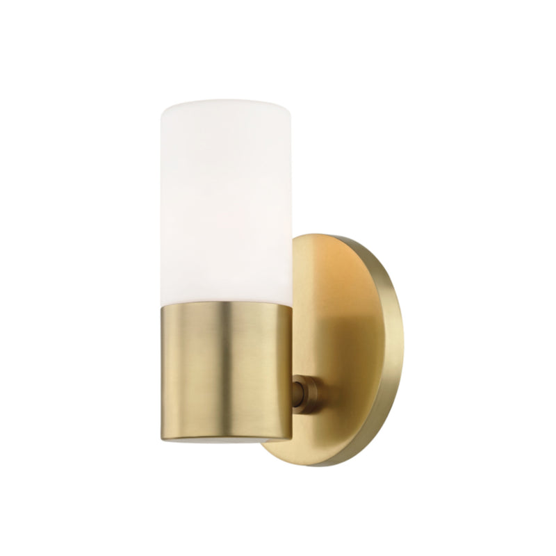 Lola 1 Light Wall Sconce in Aged Brass