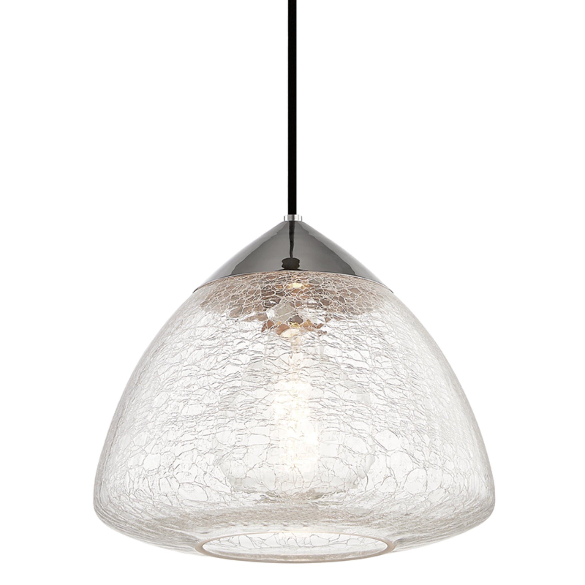 Maya 1-Light Pendant in  Polished Nickel 12L x 12W x 10.5H