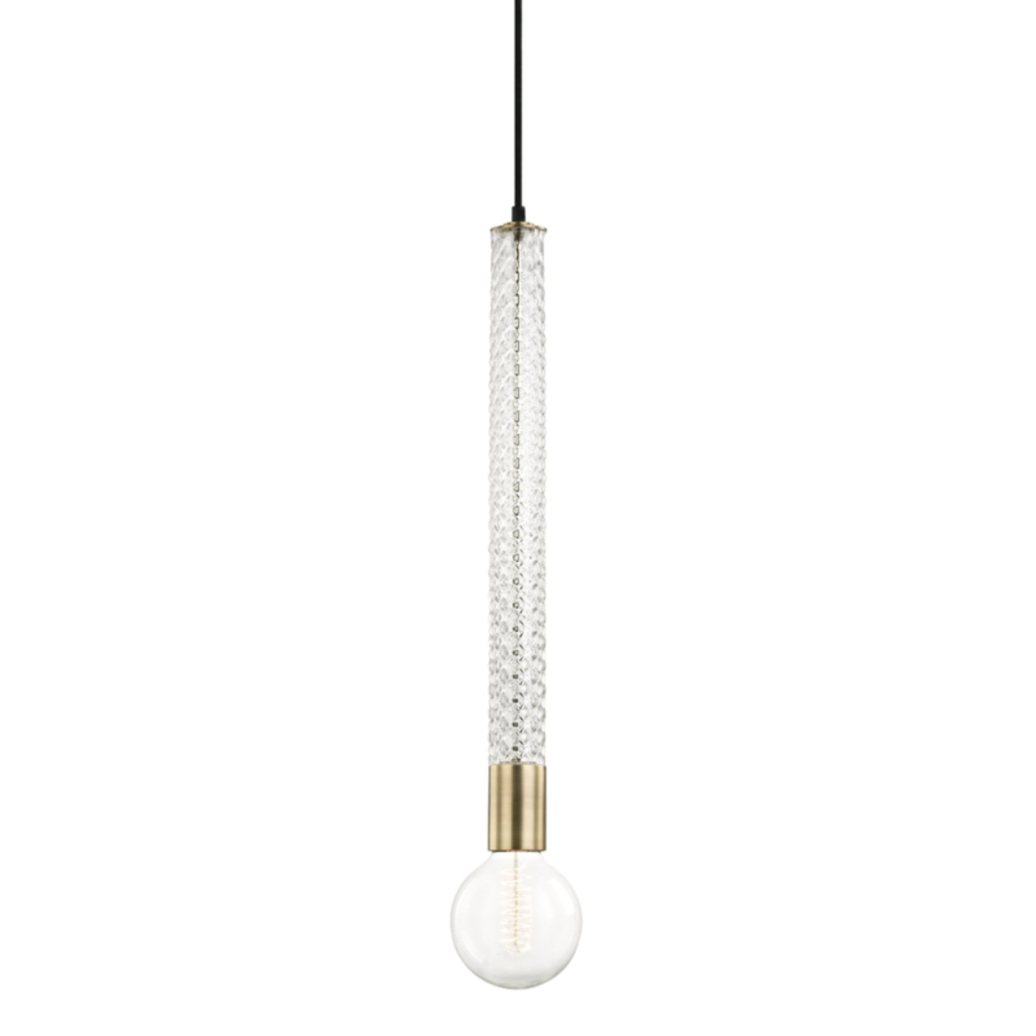 Pippin 1-Light Pendant in Aged Brass
