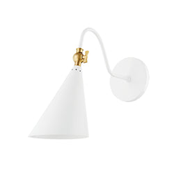 Lupe 1 Light Wall Sconce in Aged Brass/Soft White