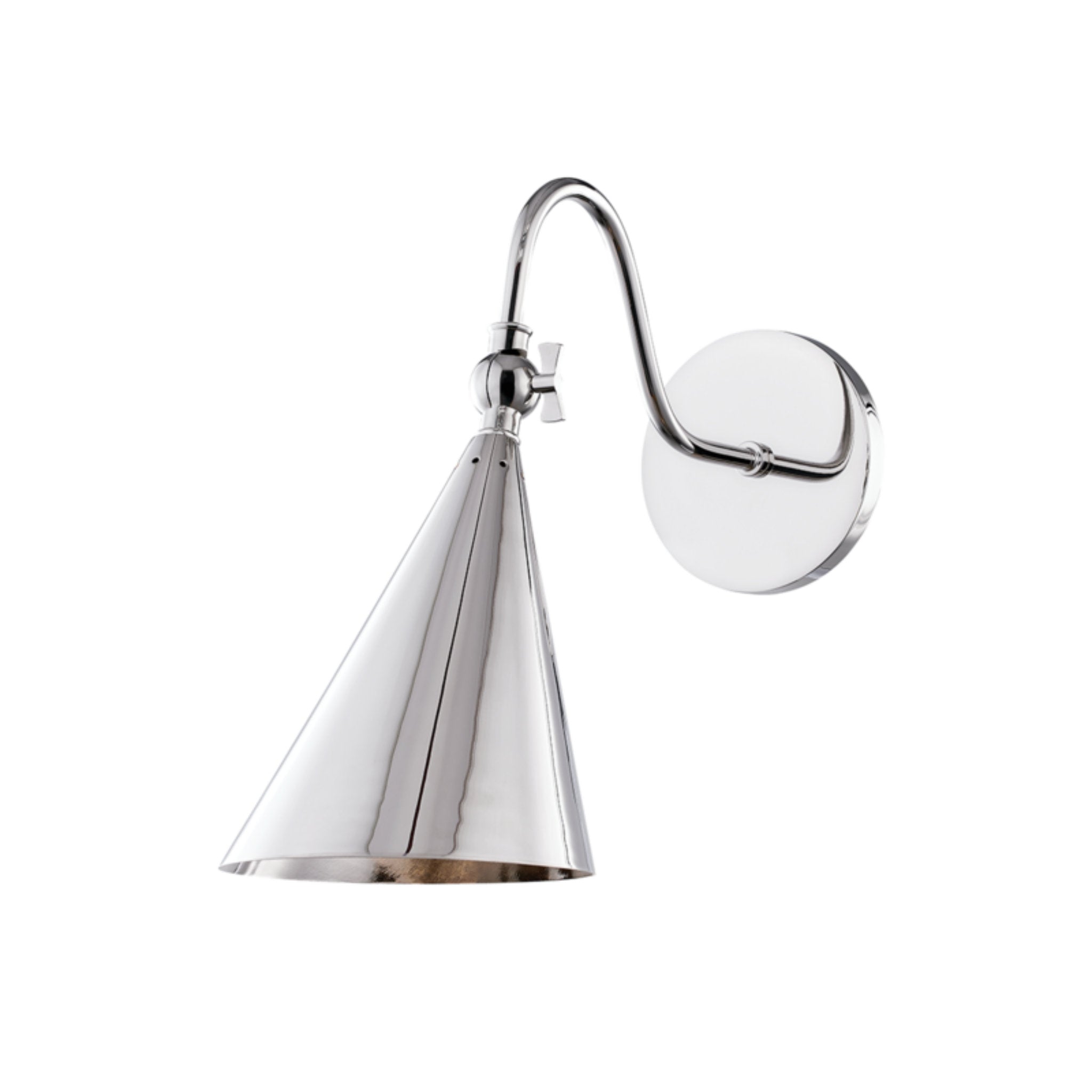 Lupe 1-Light Wall Sconce in Polished Nickel